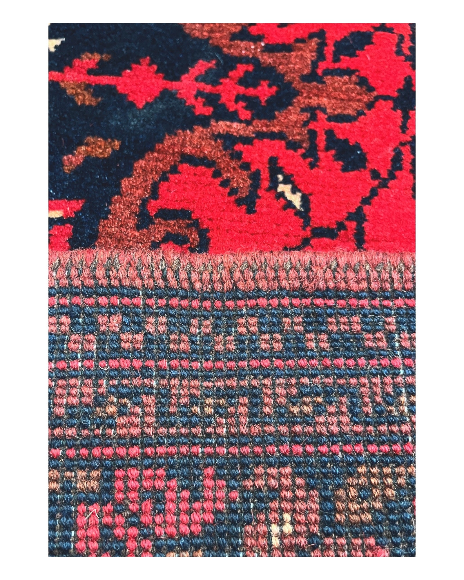 300cm x 200cm Red & Black Afghan Rug
