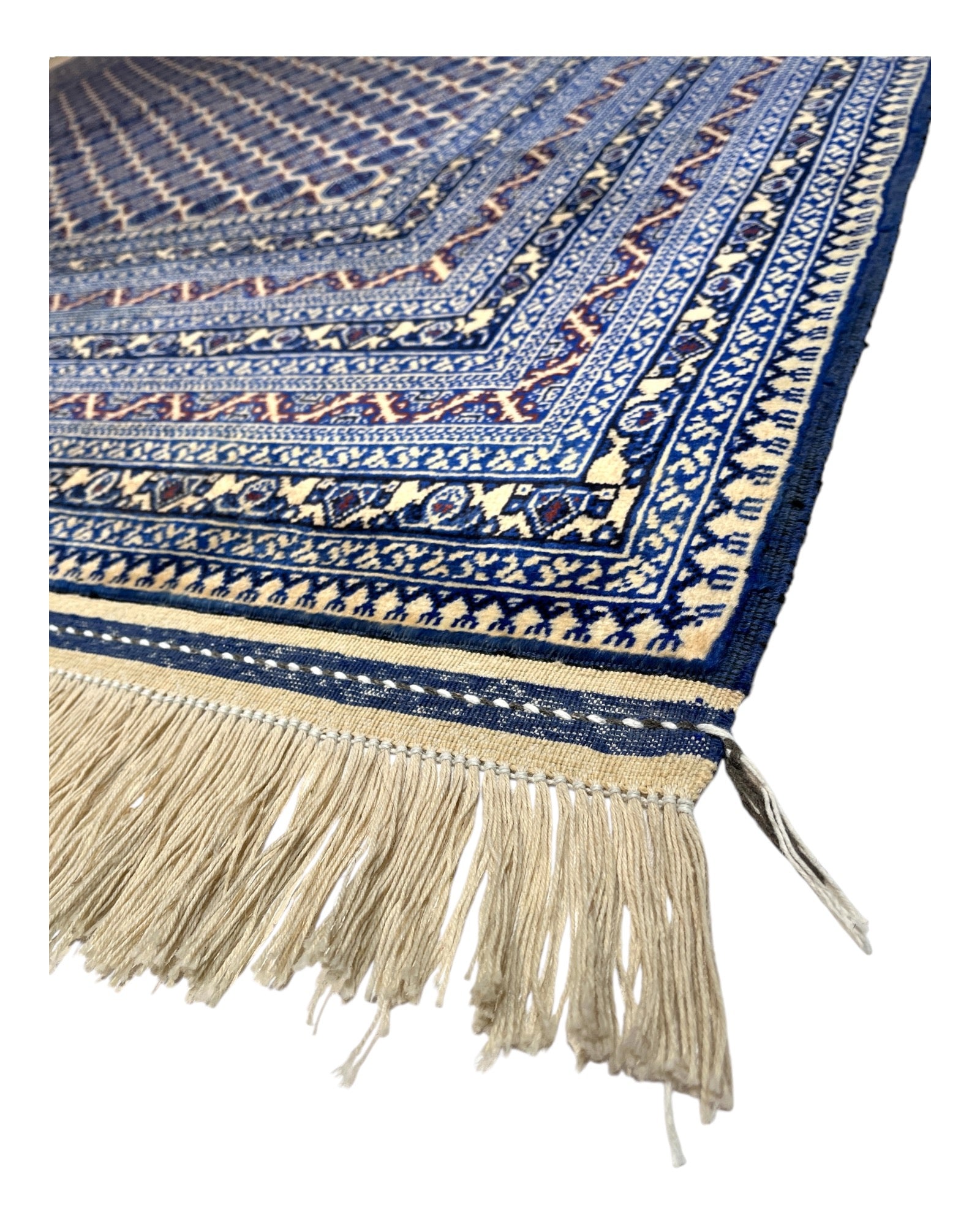 295cm x 200cm Blue & Cream Khuwaja Roshnai Rug
