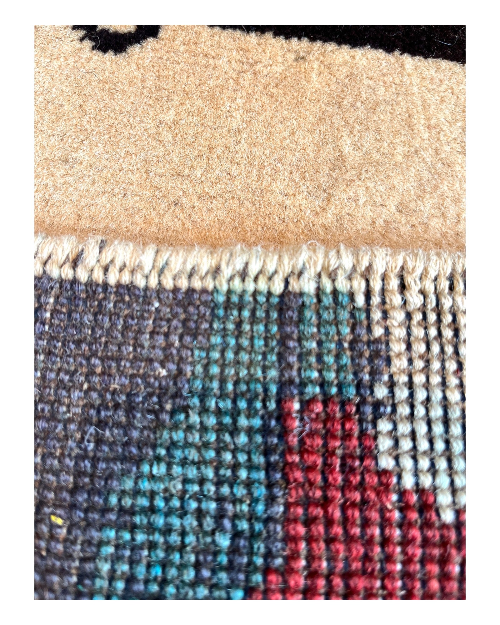 83cm x 62cm Cream War Rug