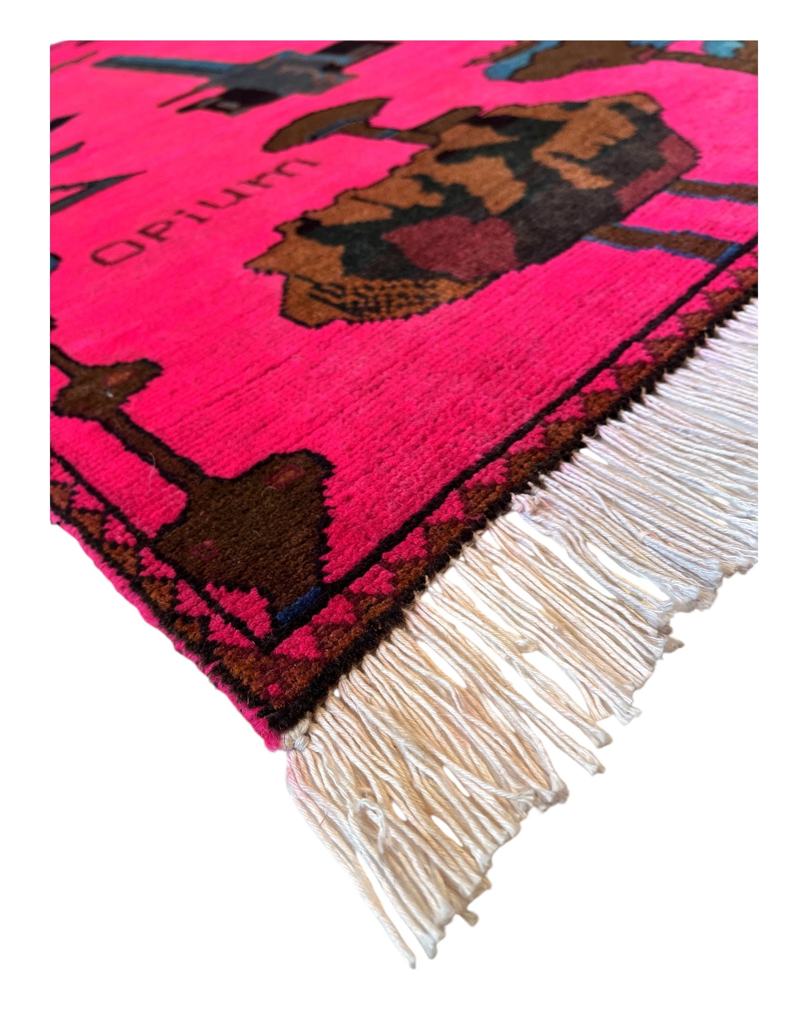 120cm x 84cm Hot Pink War Rug