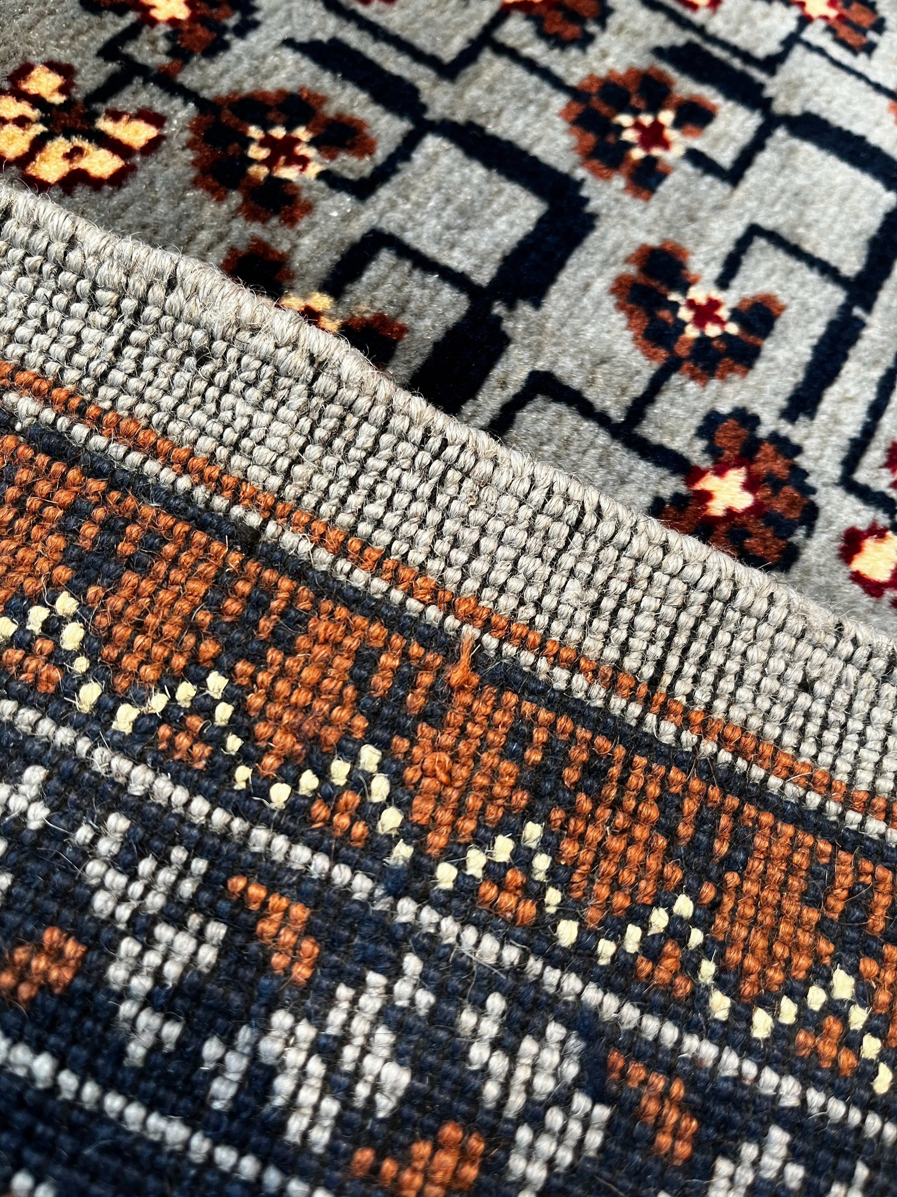 200cm x 155cm Grey Andkhoy Rug