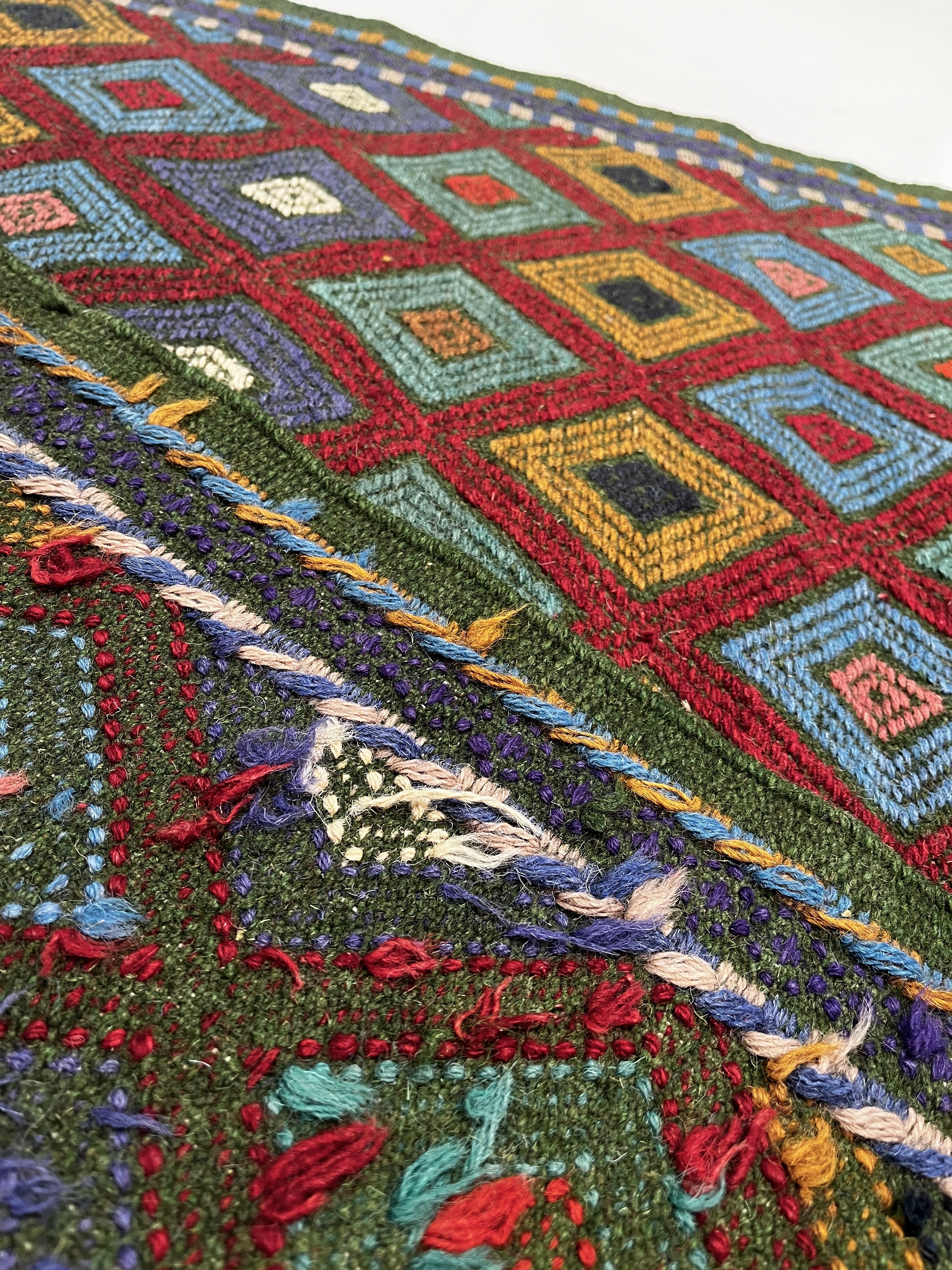 148cm x 100cm Burgundy Turkoman Kilim