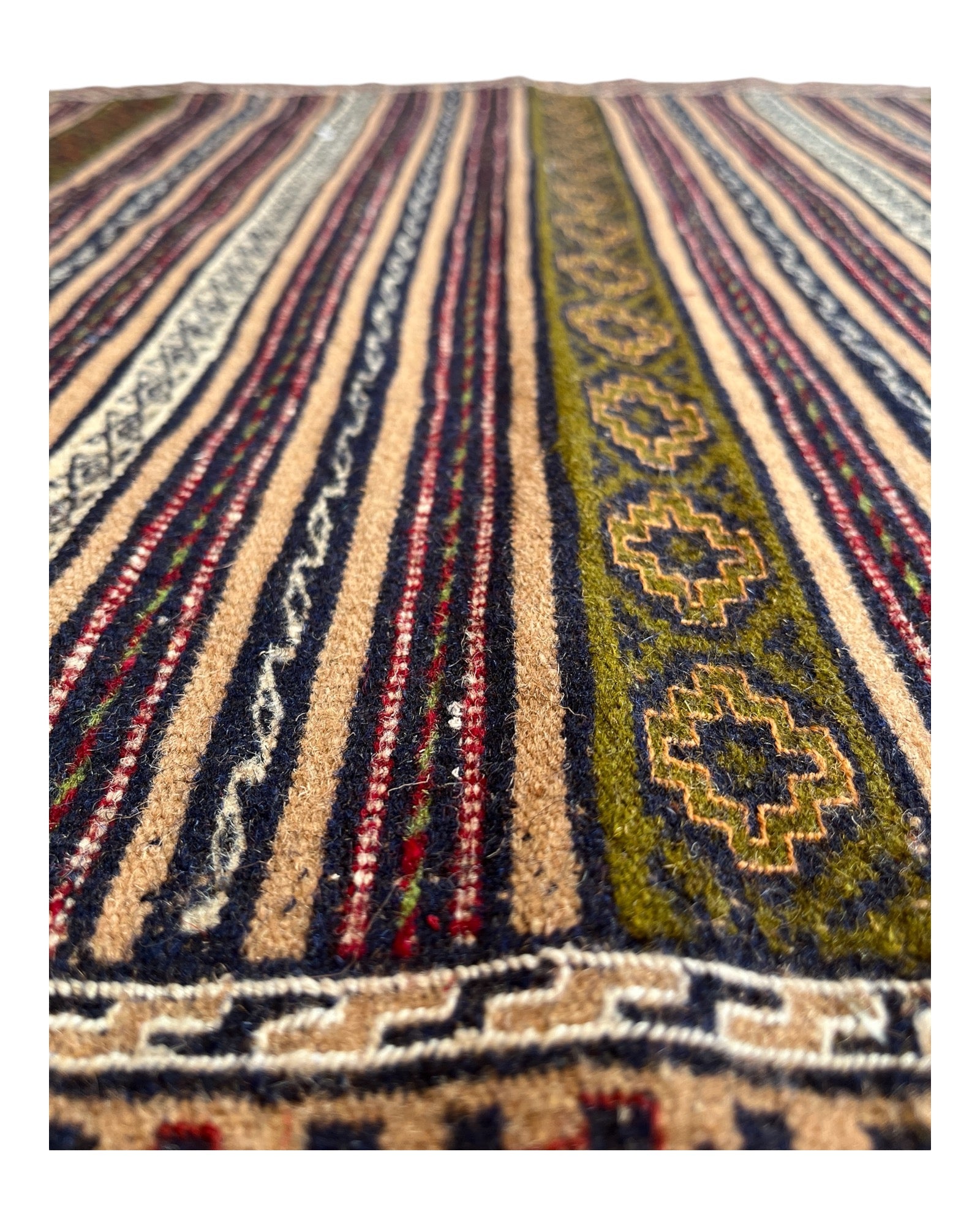 300cm x 77cm Vintage Maliki Kilim Runner