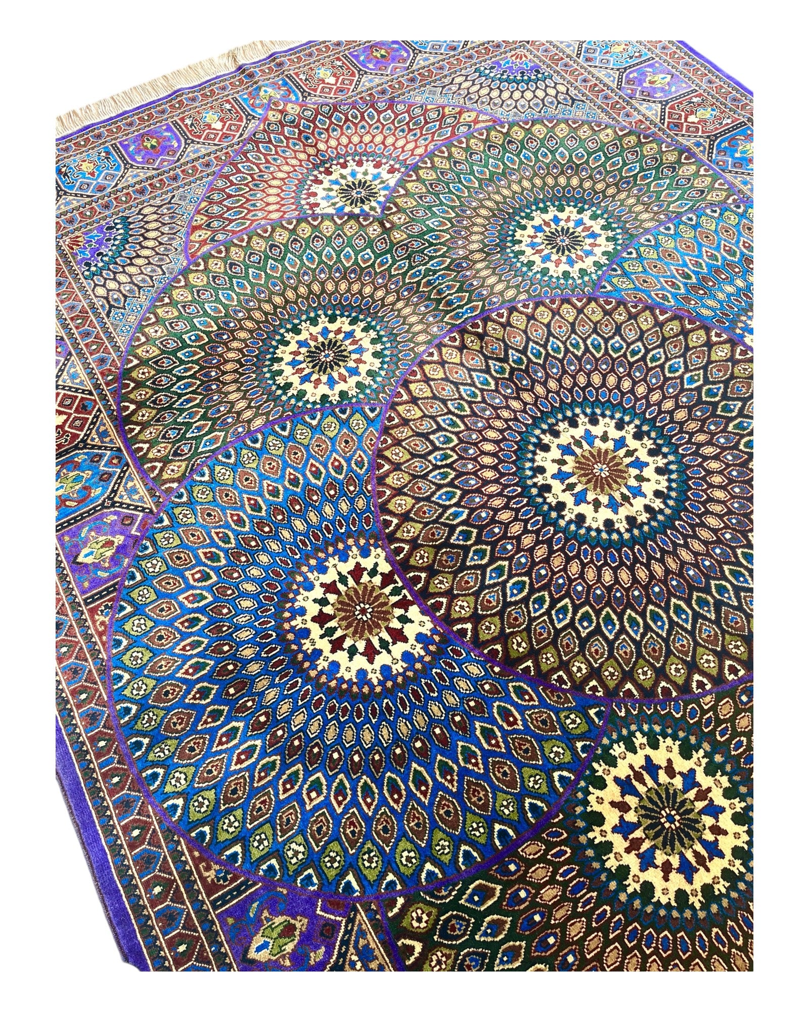 298cm x 202cm Purple Peacock Rug