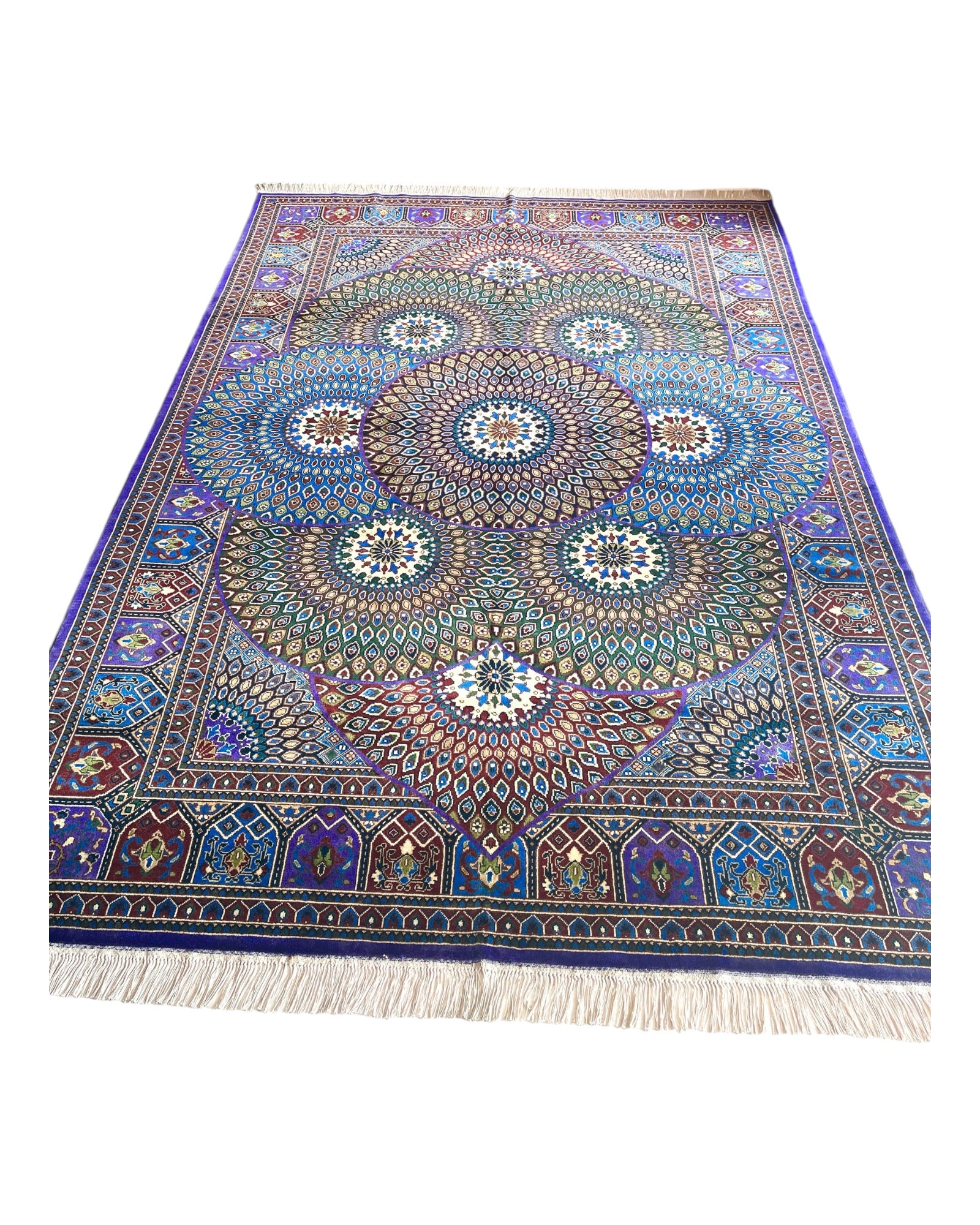 298cm x 202cm Purple Peacock Rug