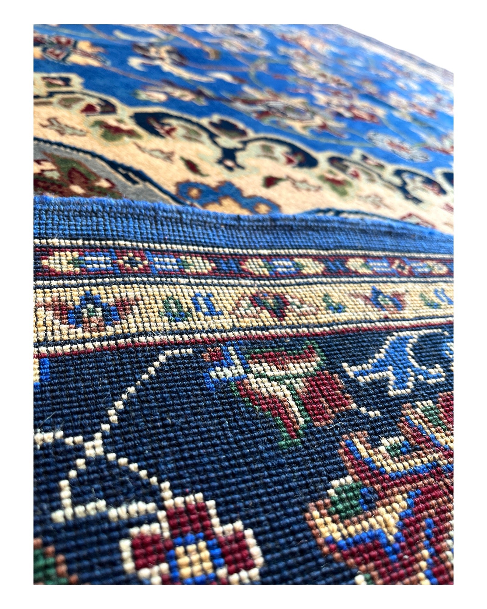 303cm x 207cm Blue & Gold Rug