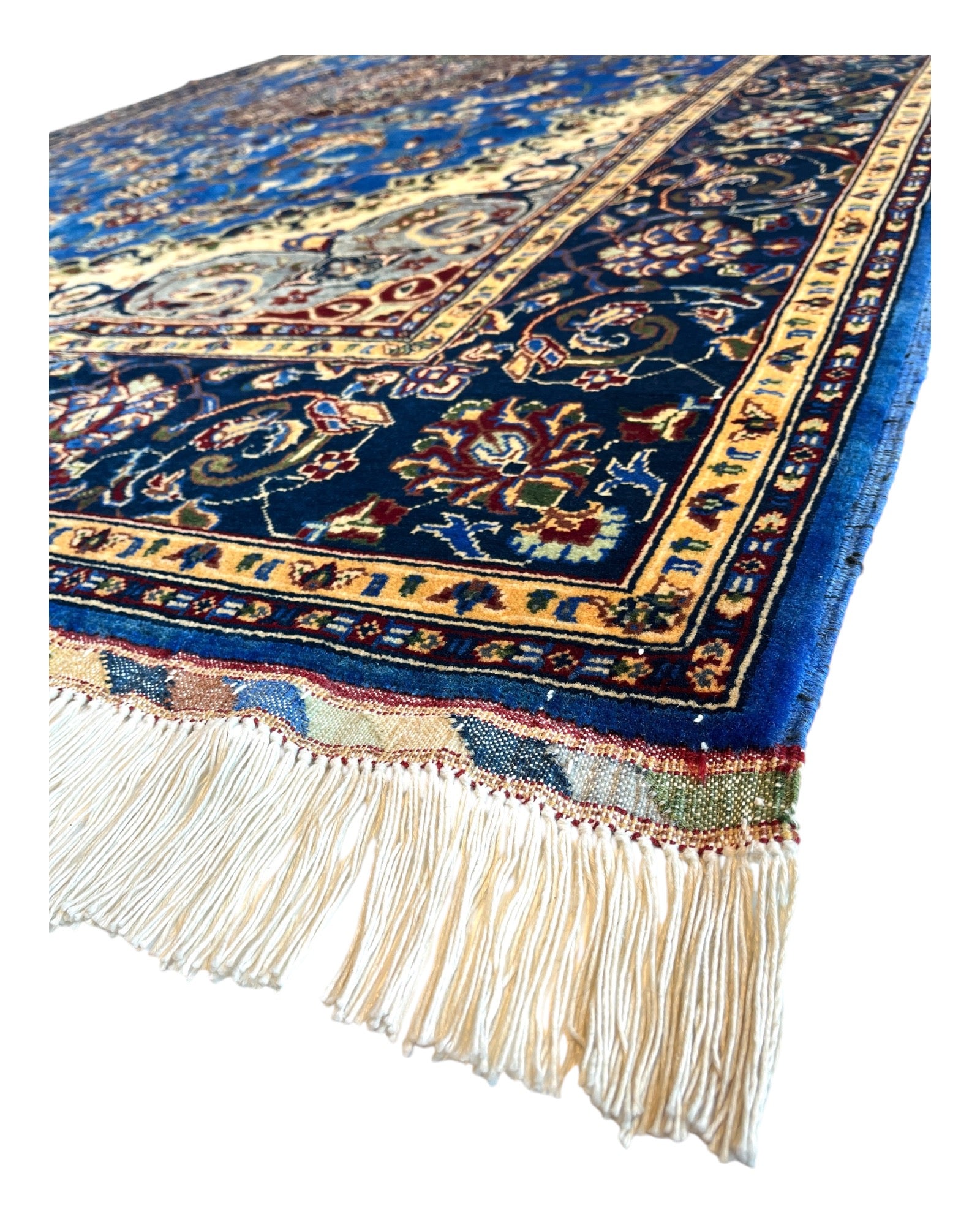 303cm x 207cm Blue & Gold Rug
