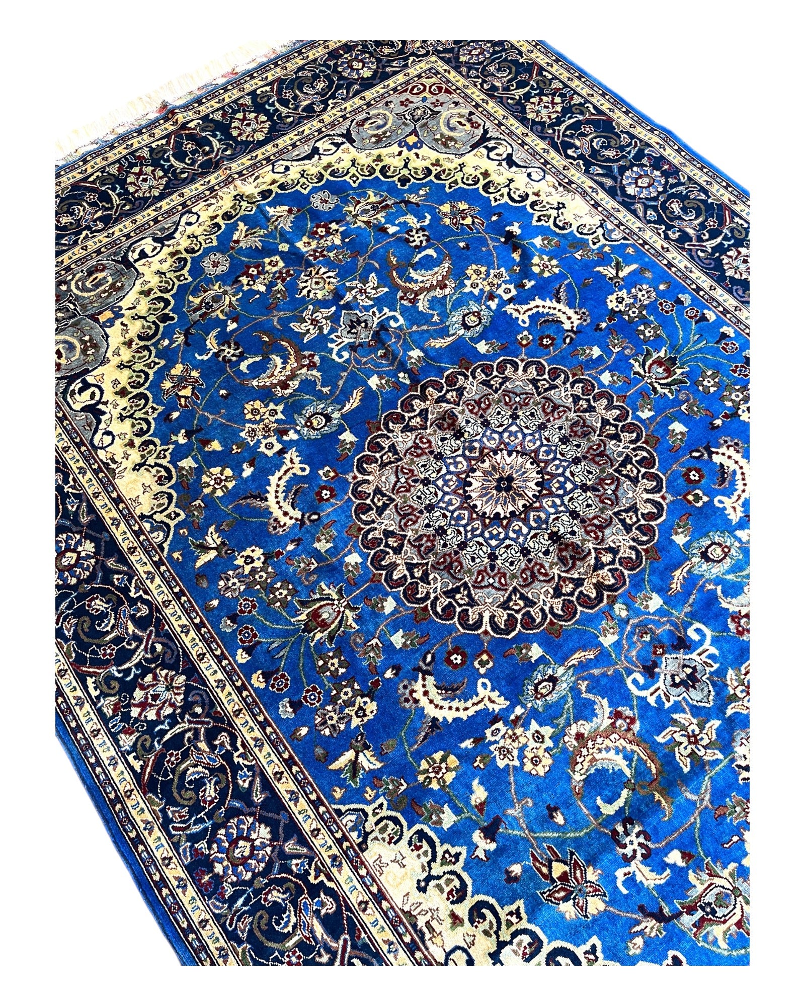 303cm x 207cm Blue & Gold Rug