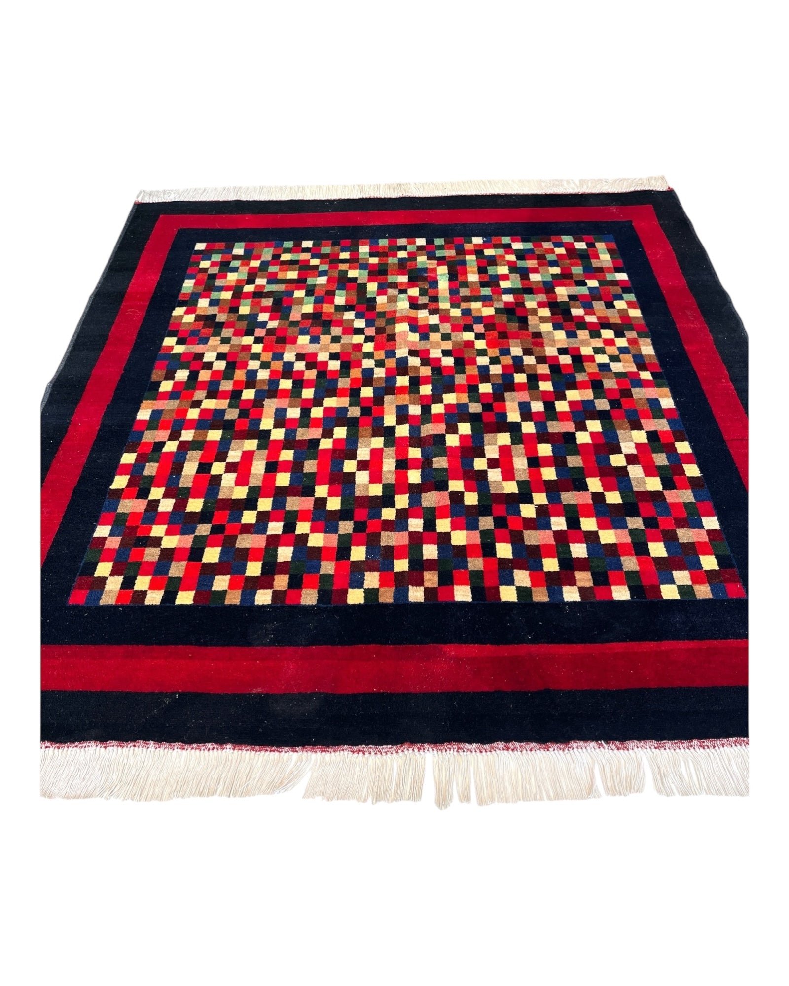 155cm x 150cm Chequered Rug