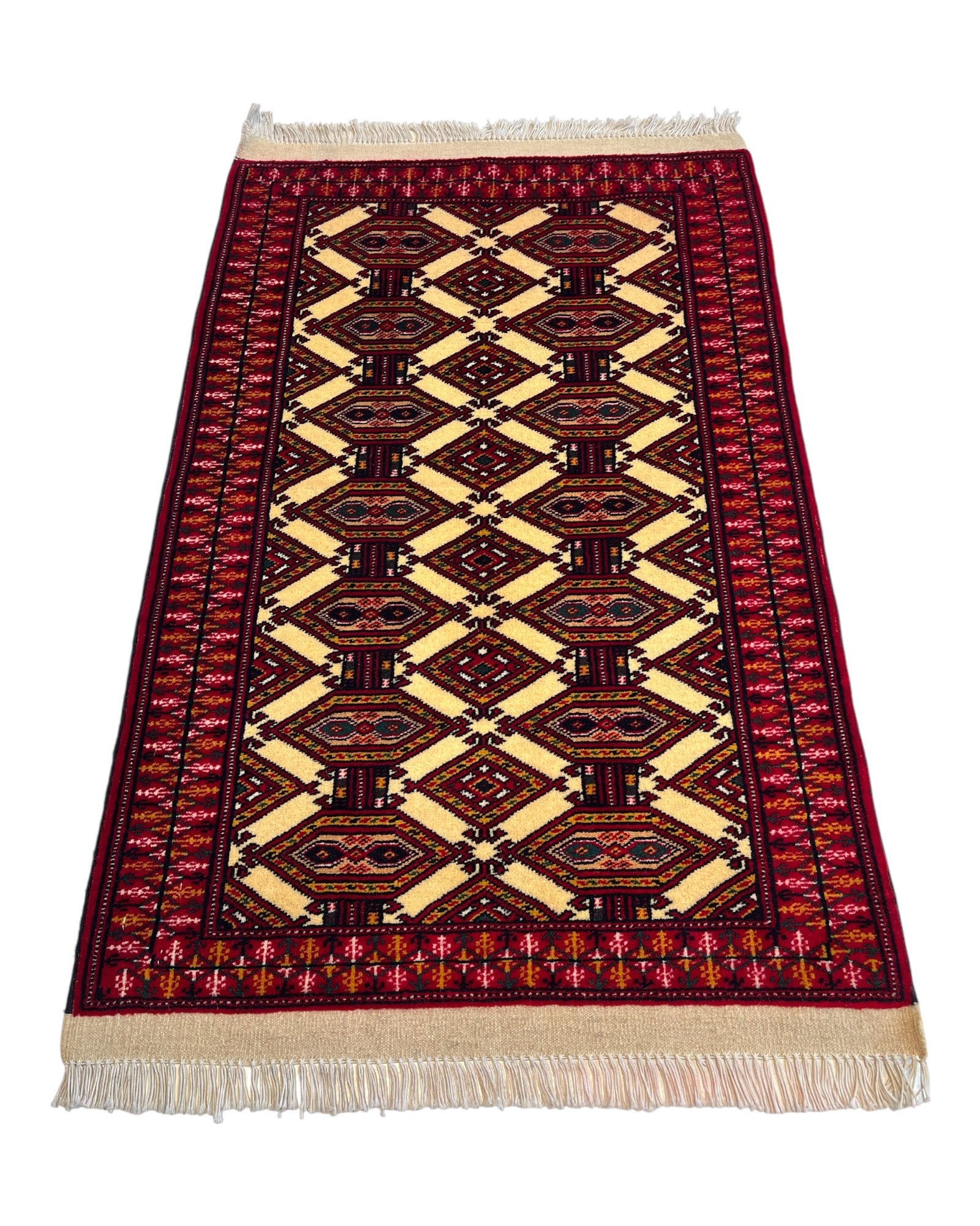 100cm x 60cm Red & Cream Afghan Doormat