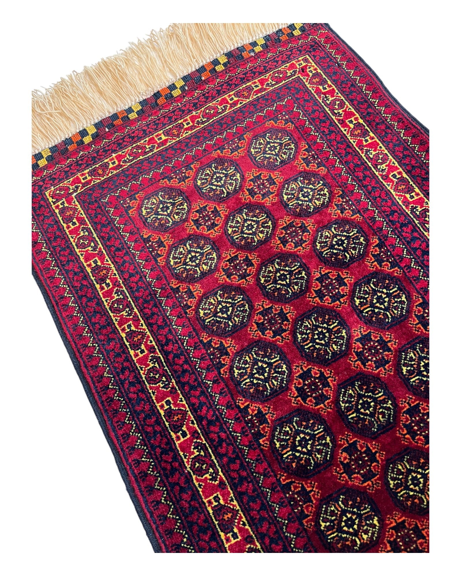 69cm x 42cm Red & Gold Afghan Doormat