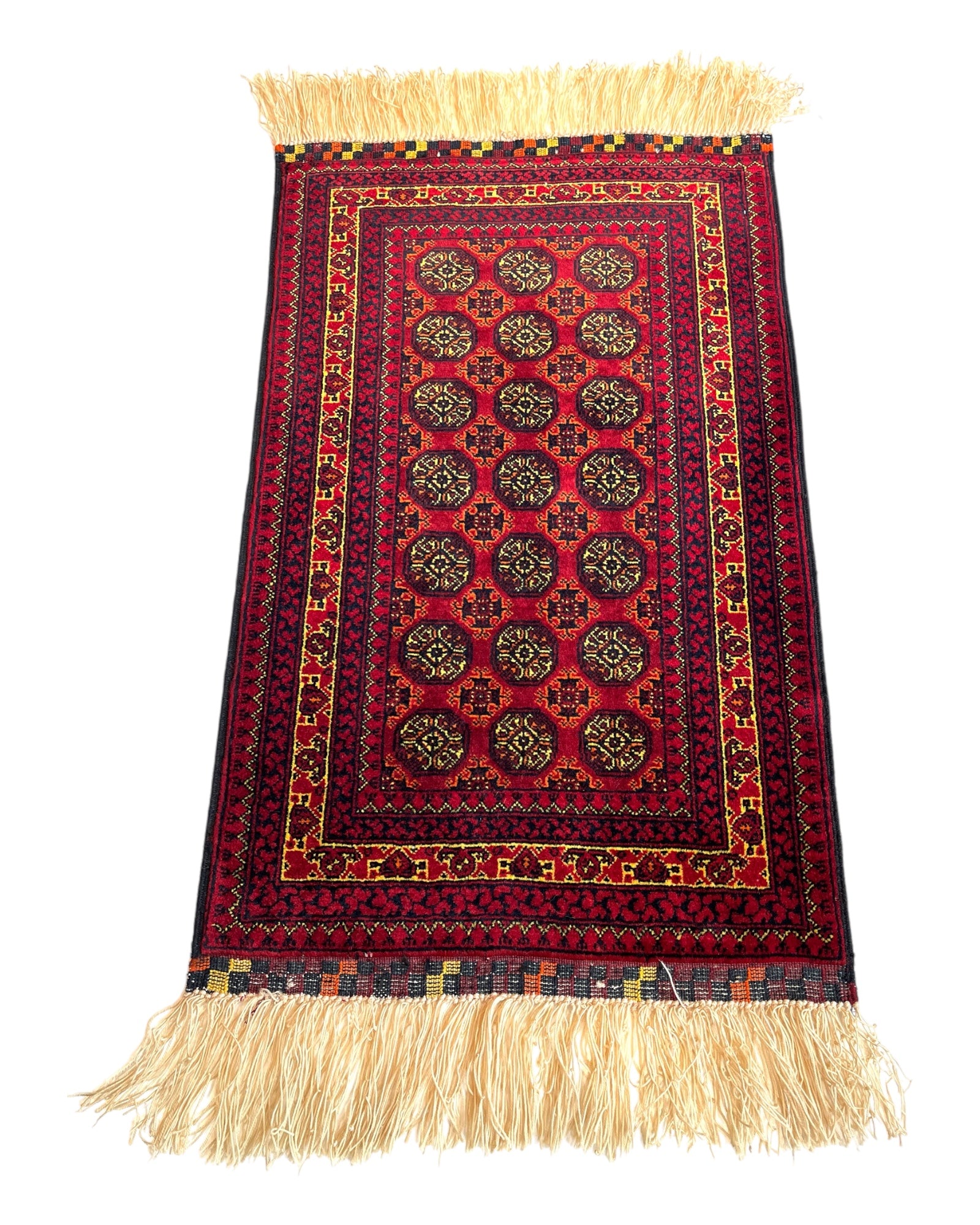 69cm x 42cm Red & Gold Afghan Doormat