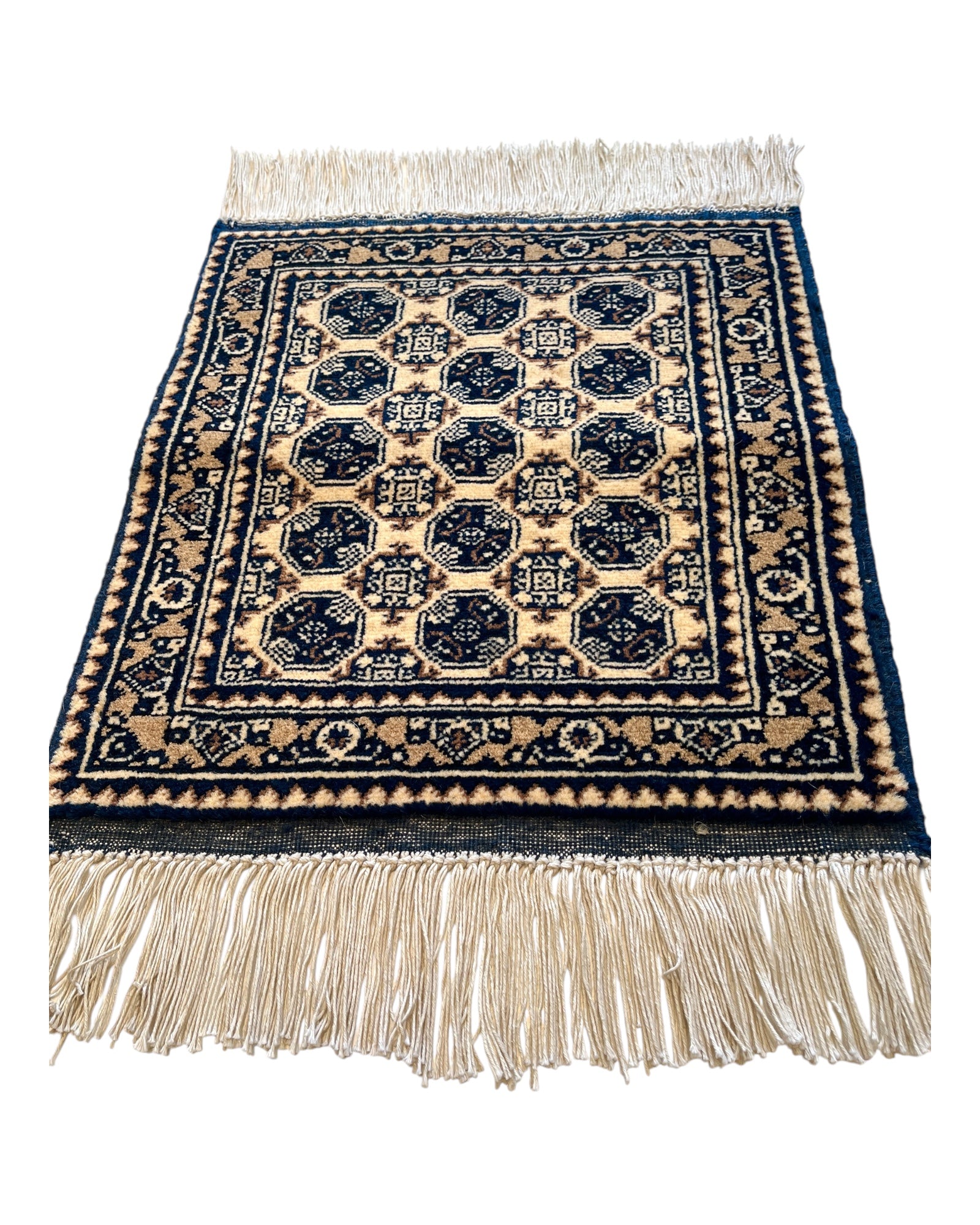 40cm x 45cm Blue & Cream Roshnai Table Mat