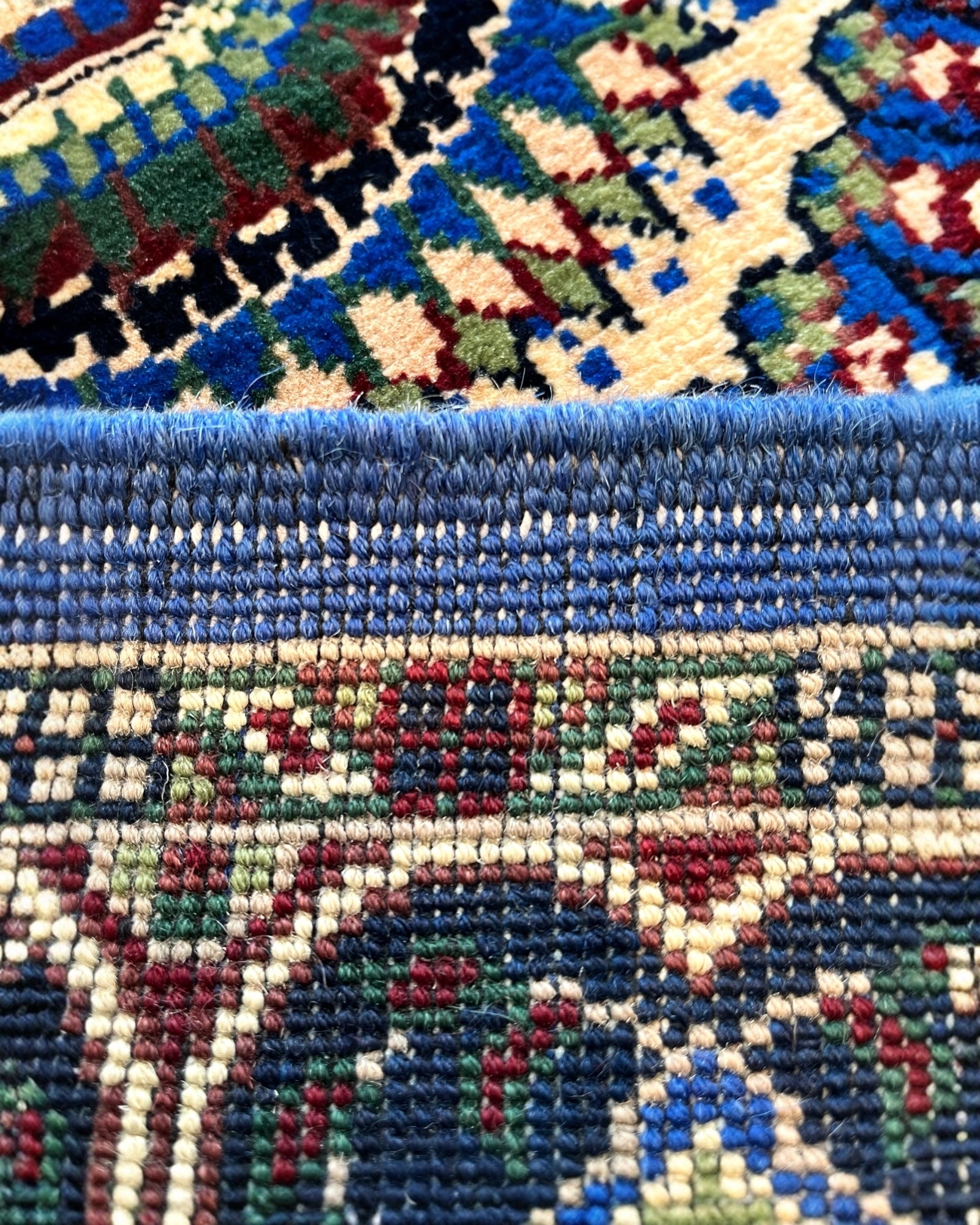 154cm x 100cm Blue & Gold Peacock Rug