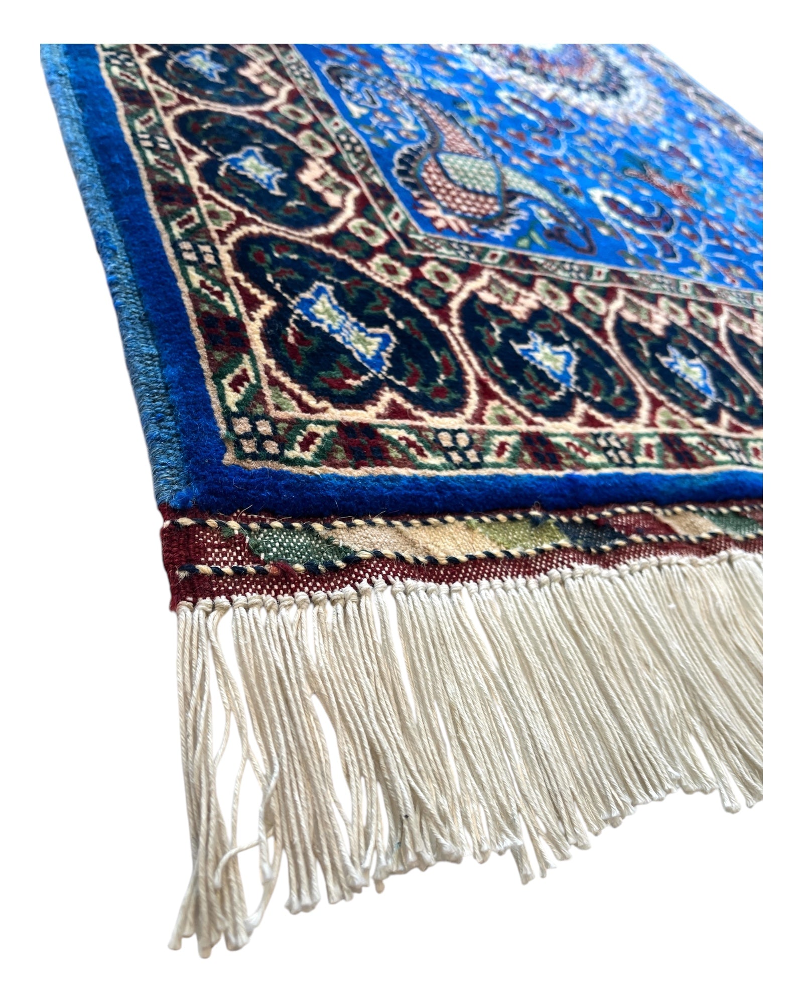 154cm x 100cm Blue & Gold Peacock Rug