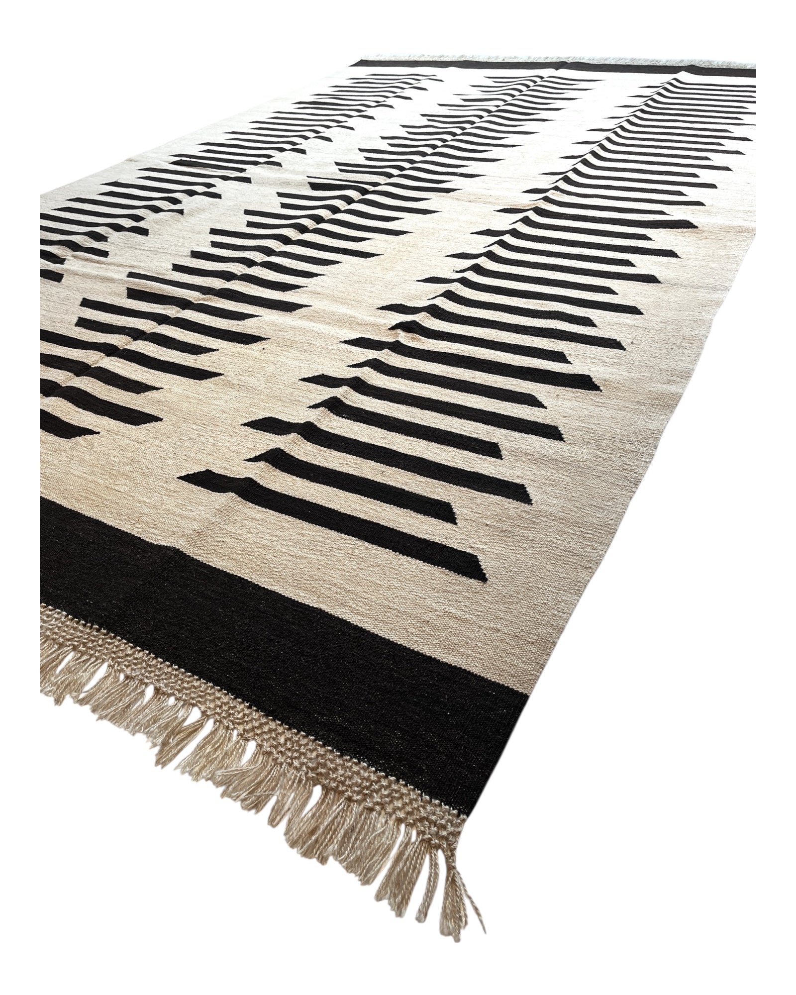 295cm x 195cm Oatmeal & Brown Kilim