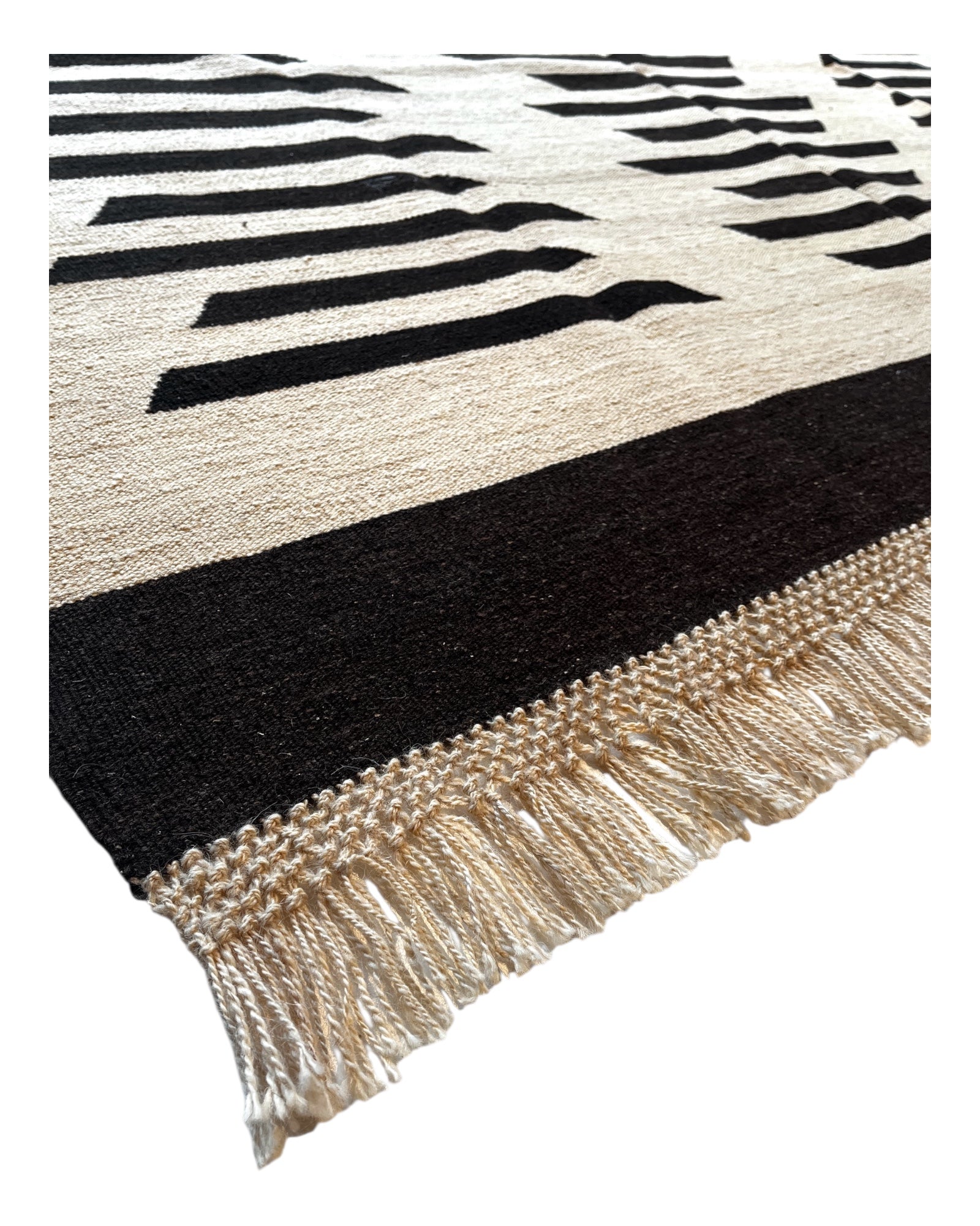 295cm x 195cm Oatmeal & Brown Kilim
