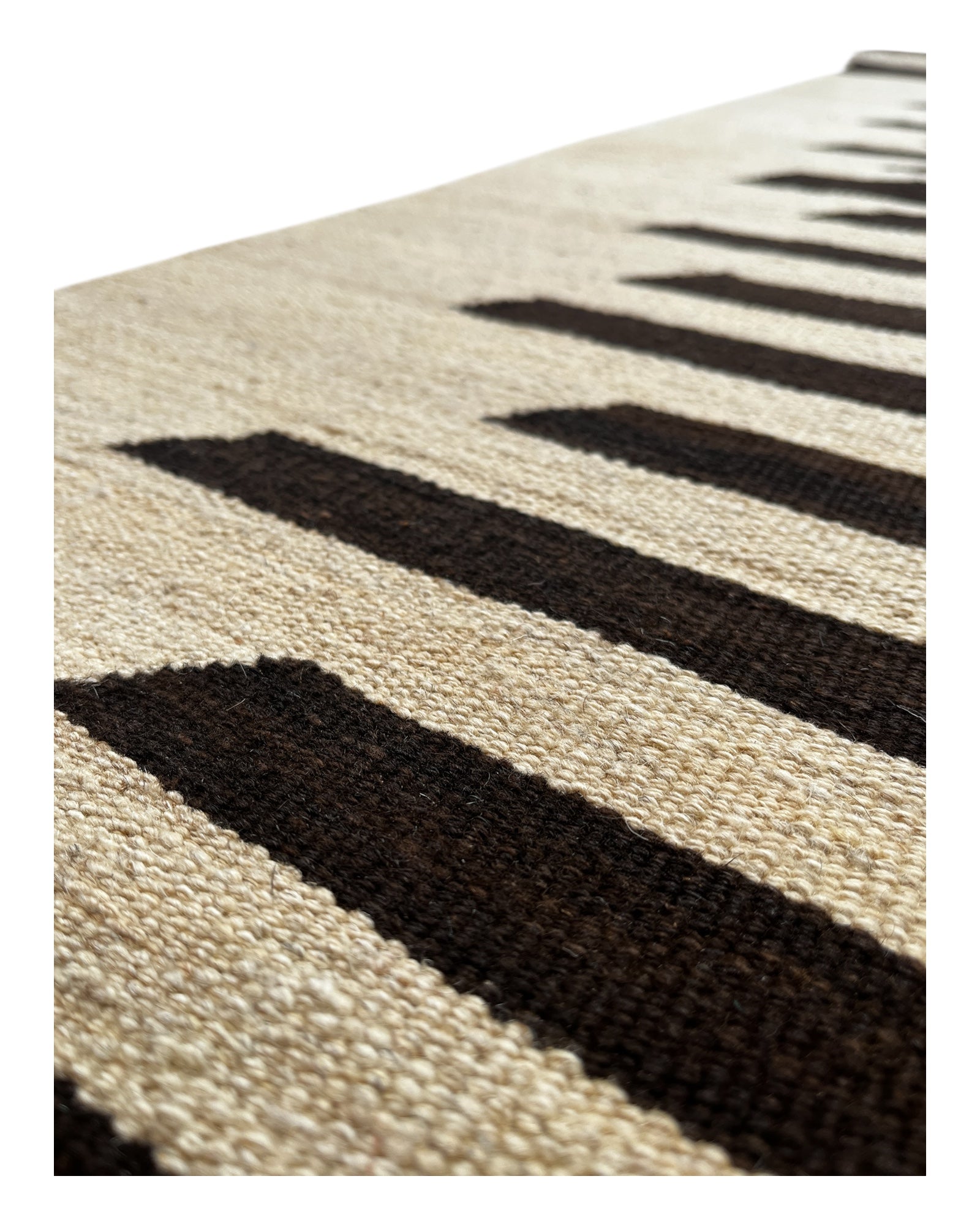 295cm x 195cm Oatmeal & Brown Kilim