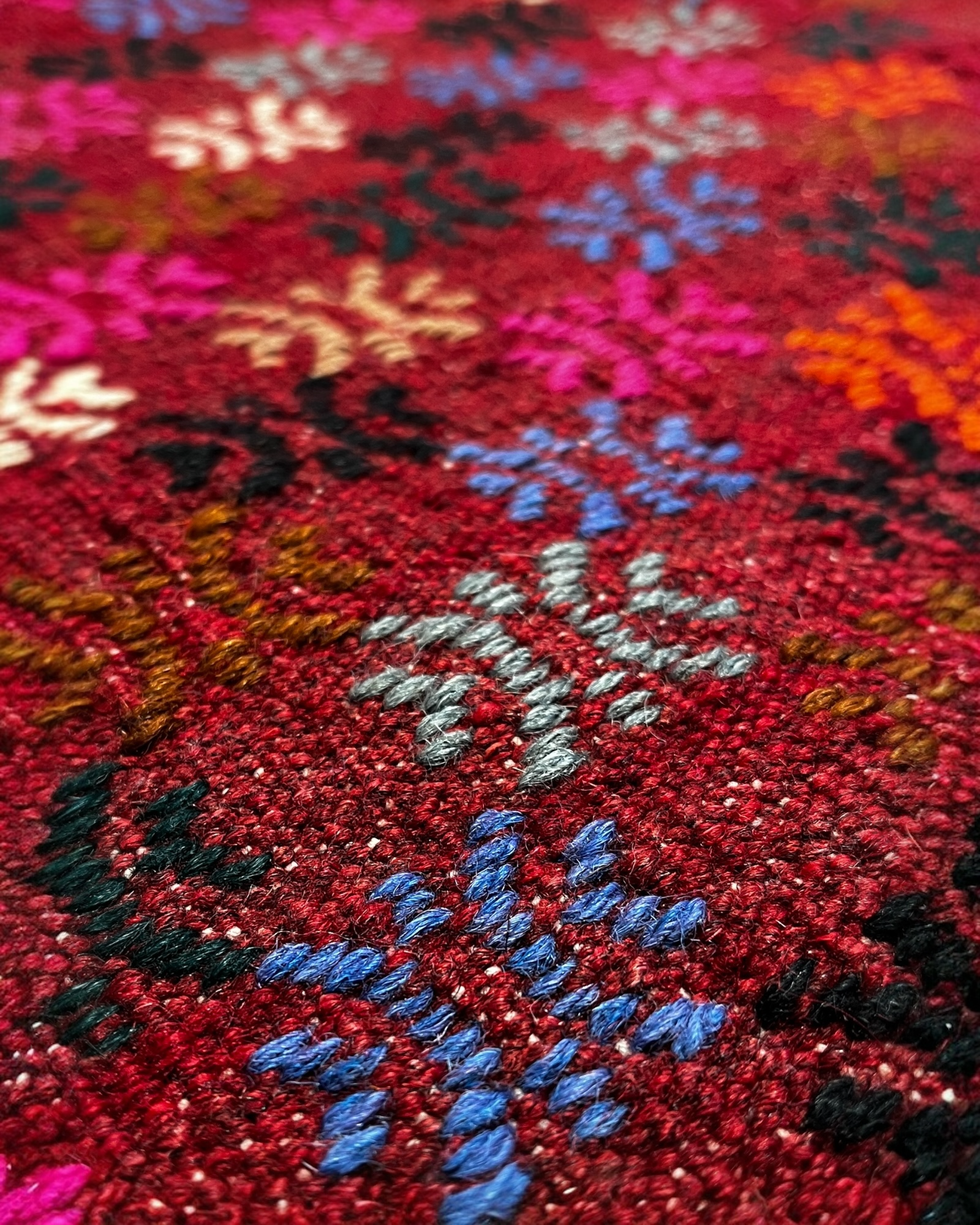 130cm x 85cm Pink Turkoman Kilim