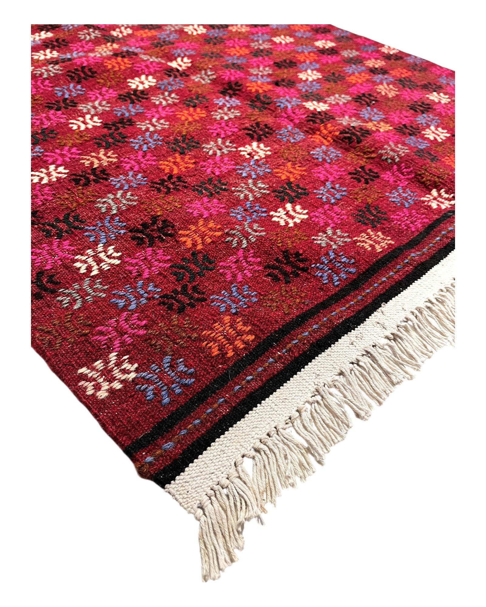 130cm x 85cm Pink Turkoman Kilim