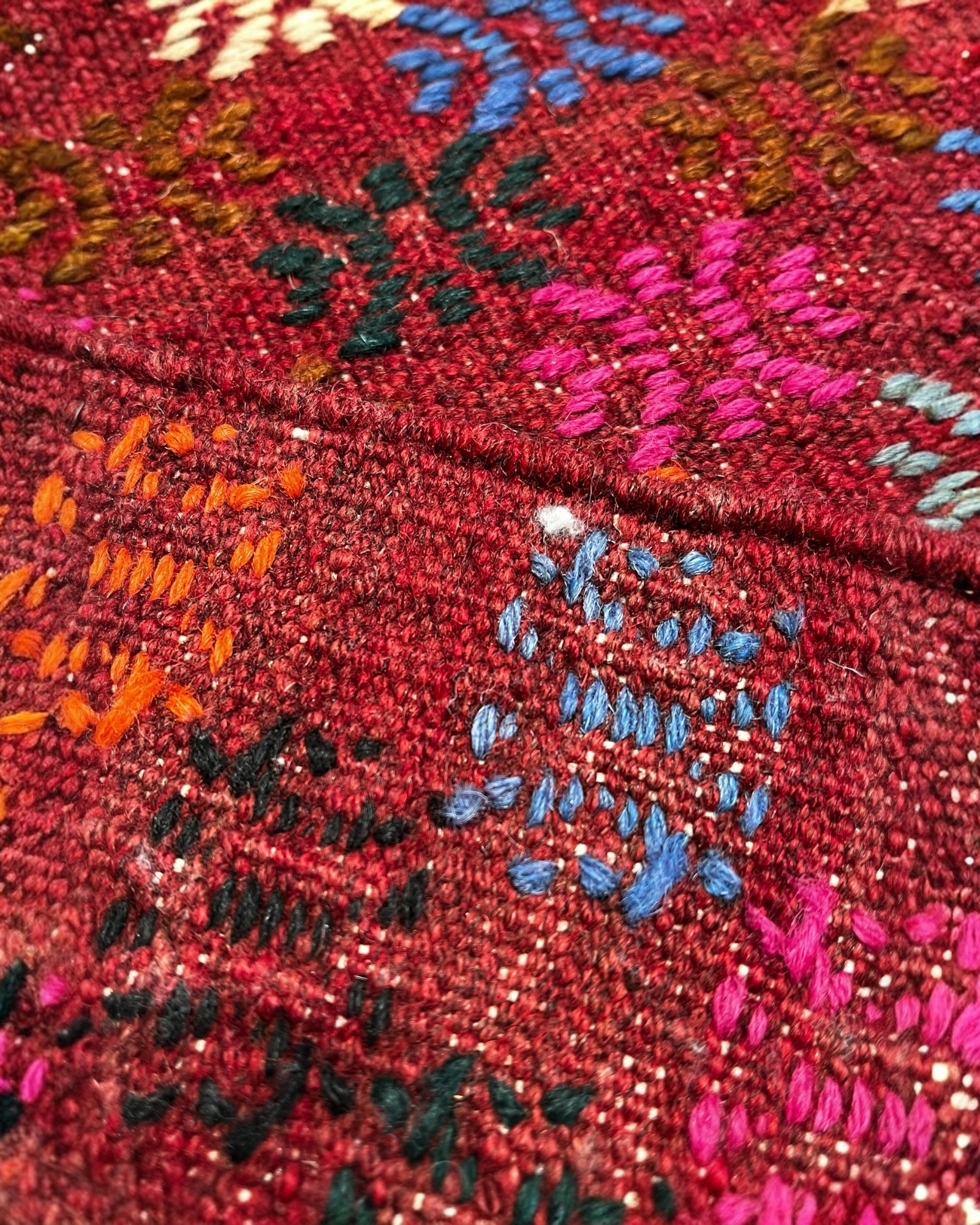 130cm x 85cm Pink Turkoman Kilim