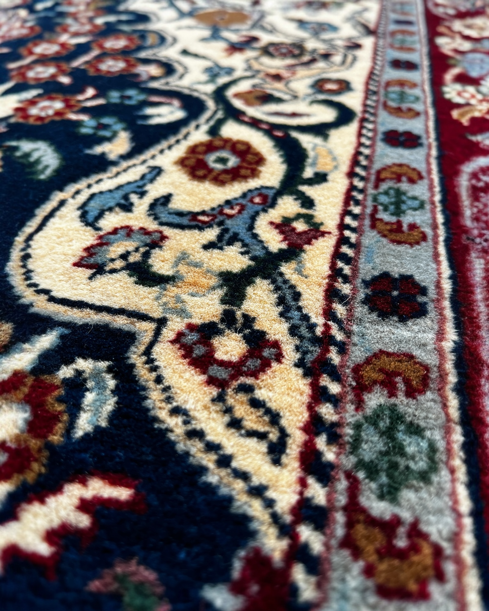130cm x 90cm Navy & Red Tree of Life Rug
