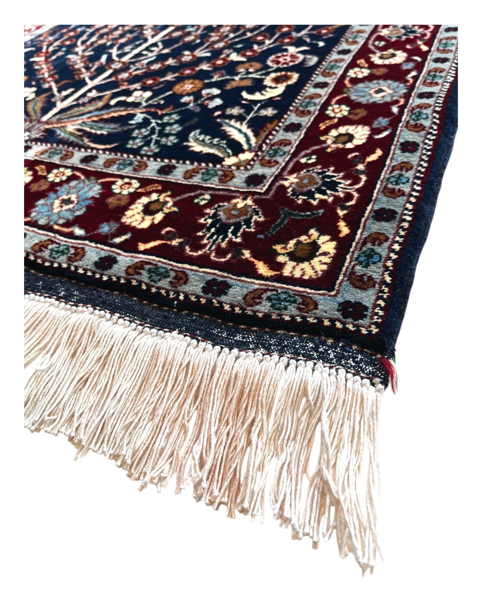 130cm x 90cm Navy & Red Tree of Life Rug