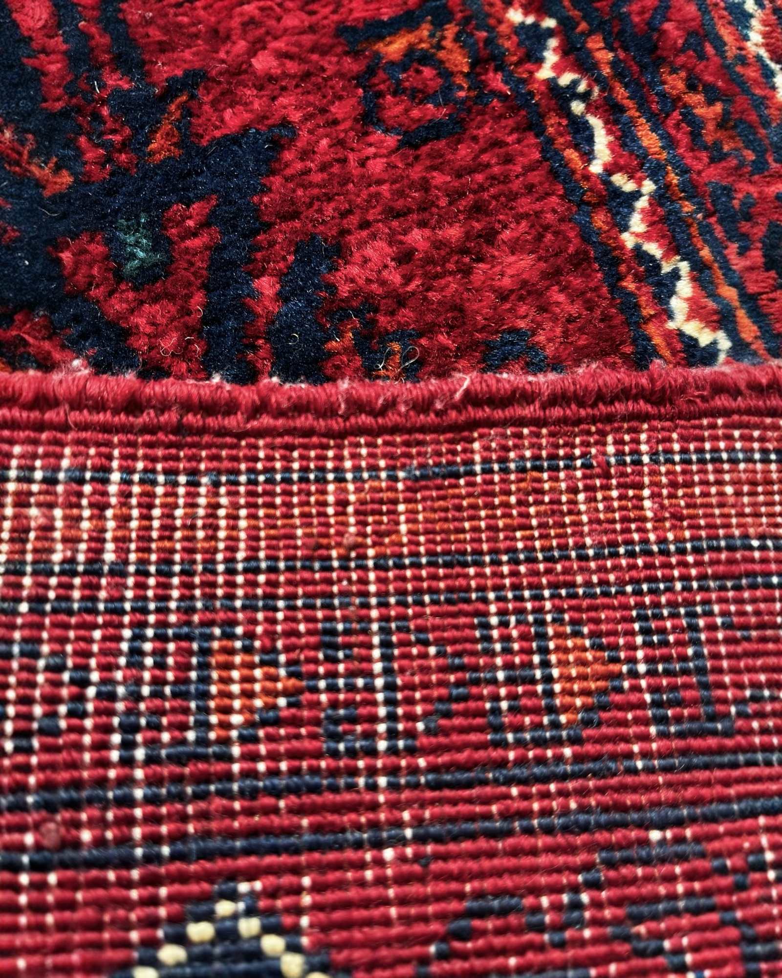 120cm x 83cm Red Four Seasons Afghan Rug