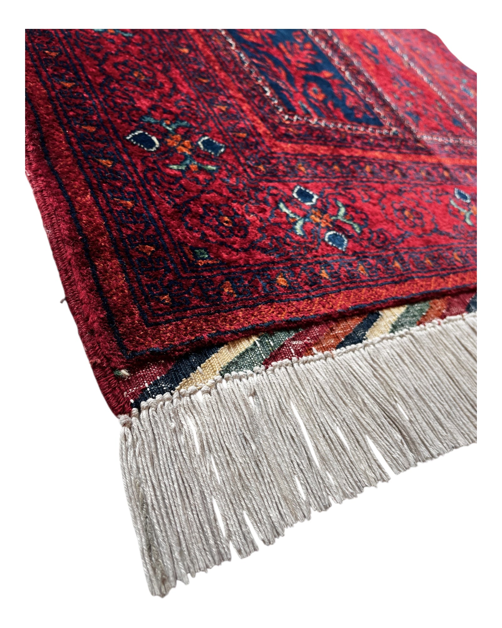 120cm x 83cm Red Four Seasons Afghan Rug