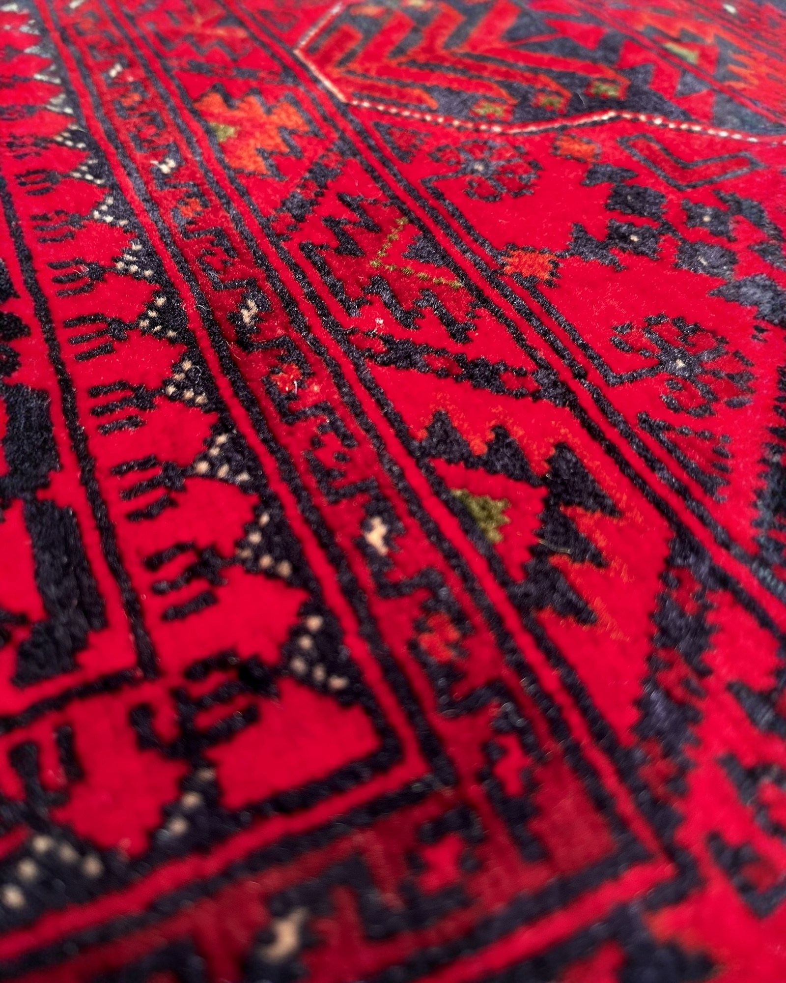 145cm x 103cm Red Andkhoy Rug