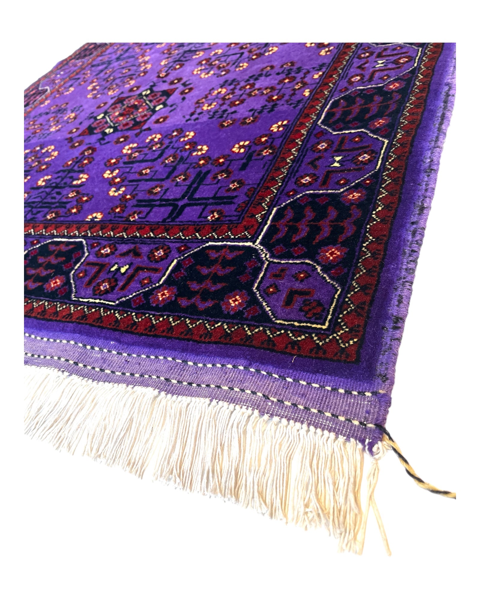 145cm x 105cm Purple Andkhoy Rug