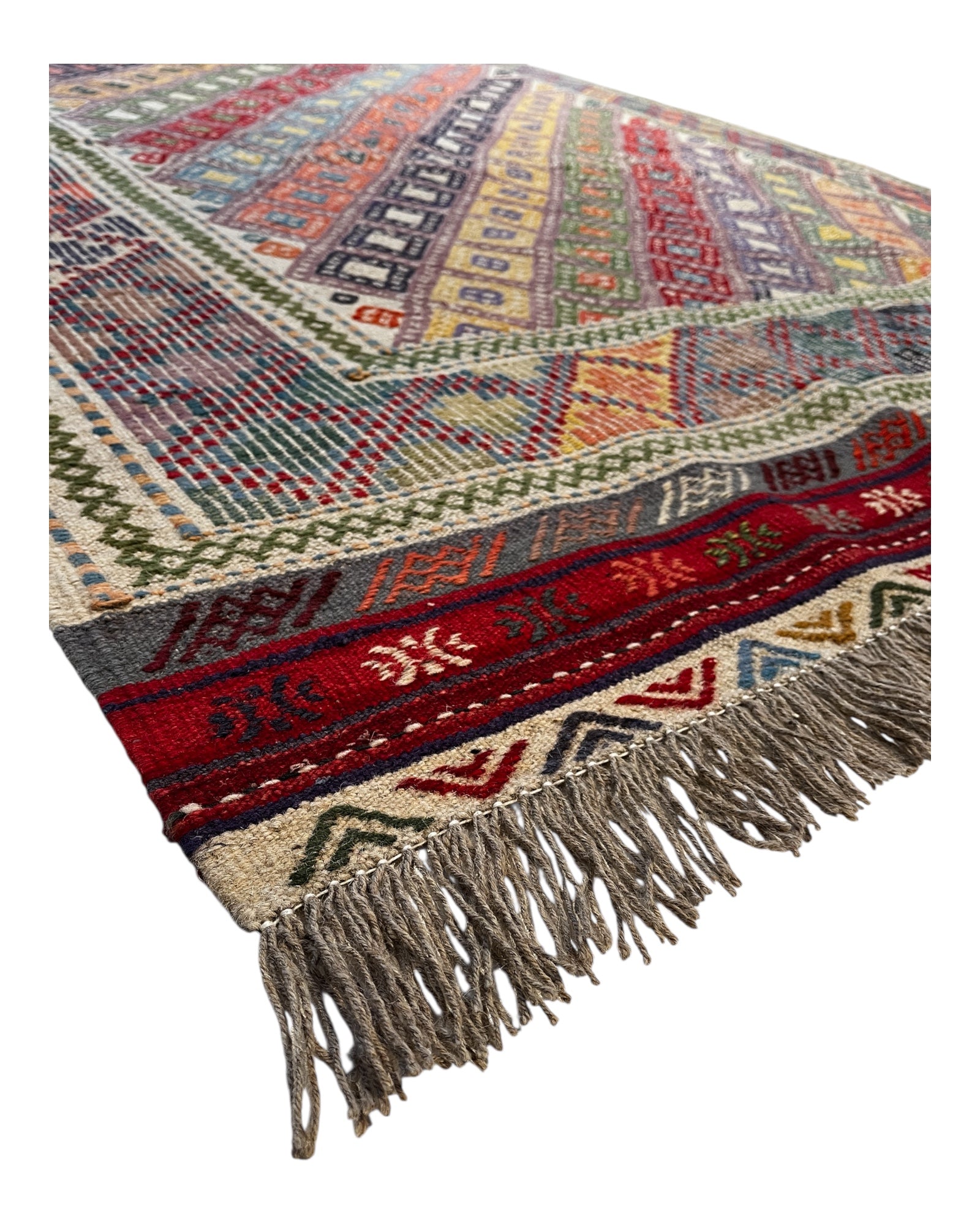 240cm x 175cm Colourful Turkoman Kilim