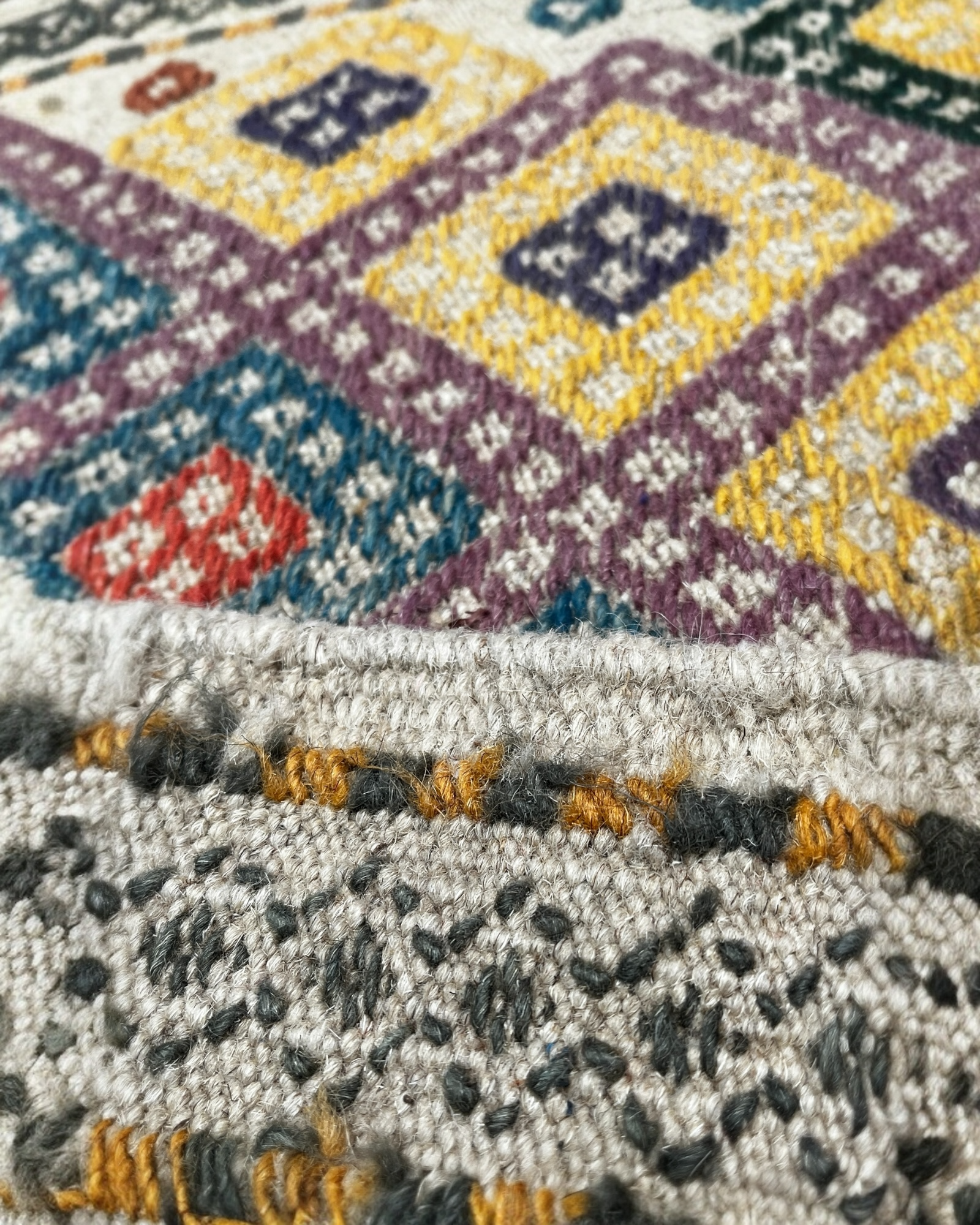 195cm x 122cm Colourful Turkoman Kilim