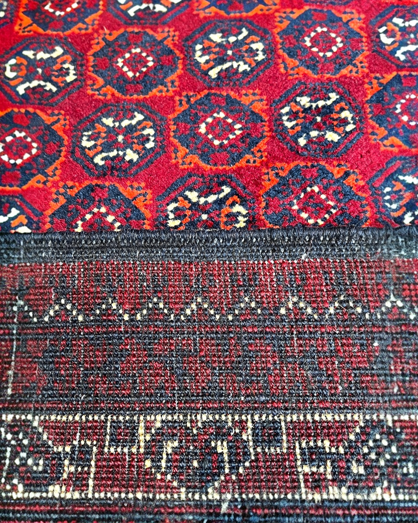 195cm x 155cm Red & Cream Fine Roshnai Rug