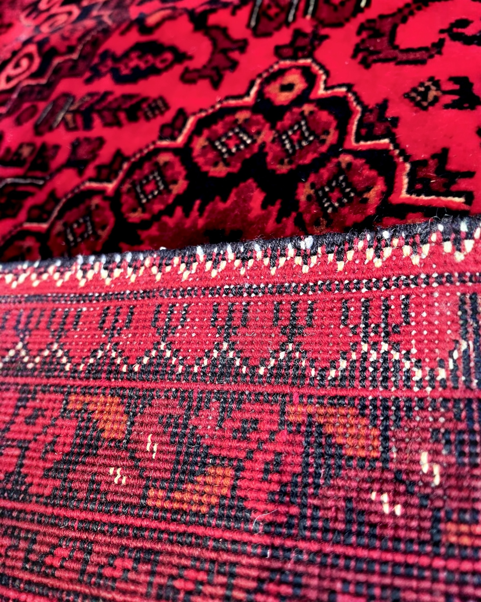 200cm x 152cm Red & Black Yousef Bey Rug