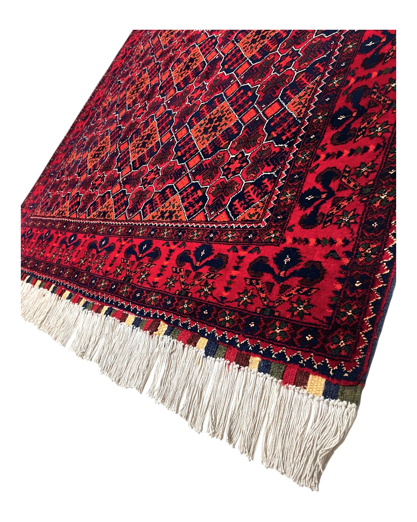 190cm x 146cm Red & Orange Yousef Bey Rug