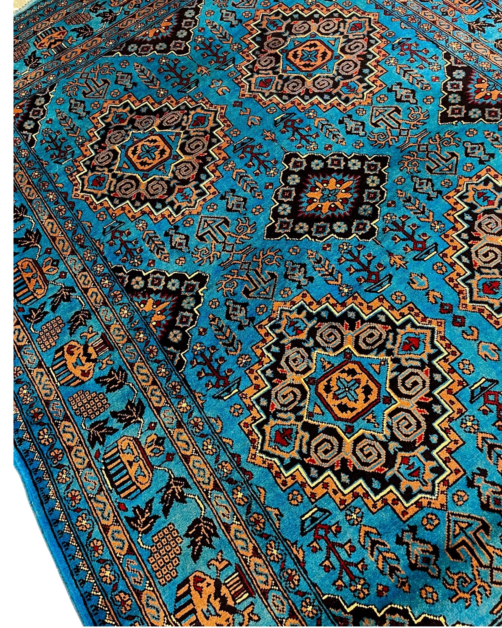204cm x 152cm Turquoise Underground Rug