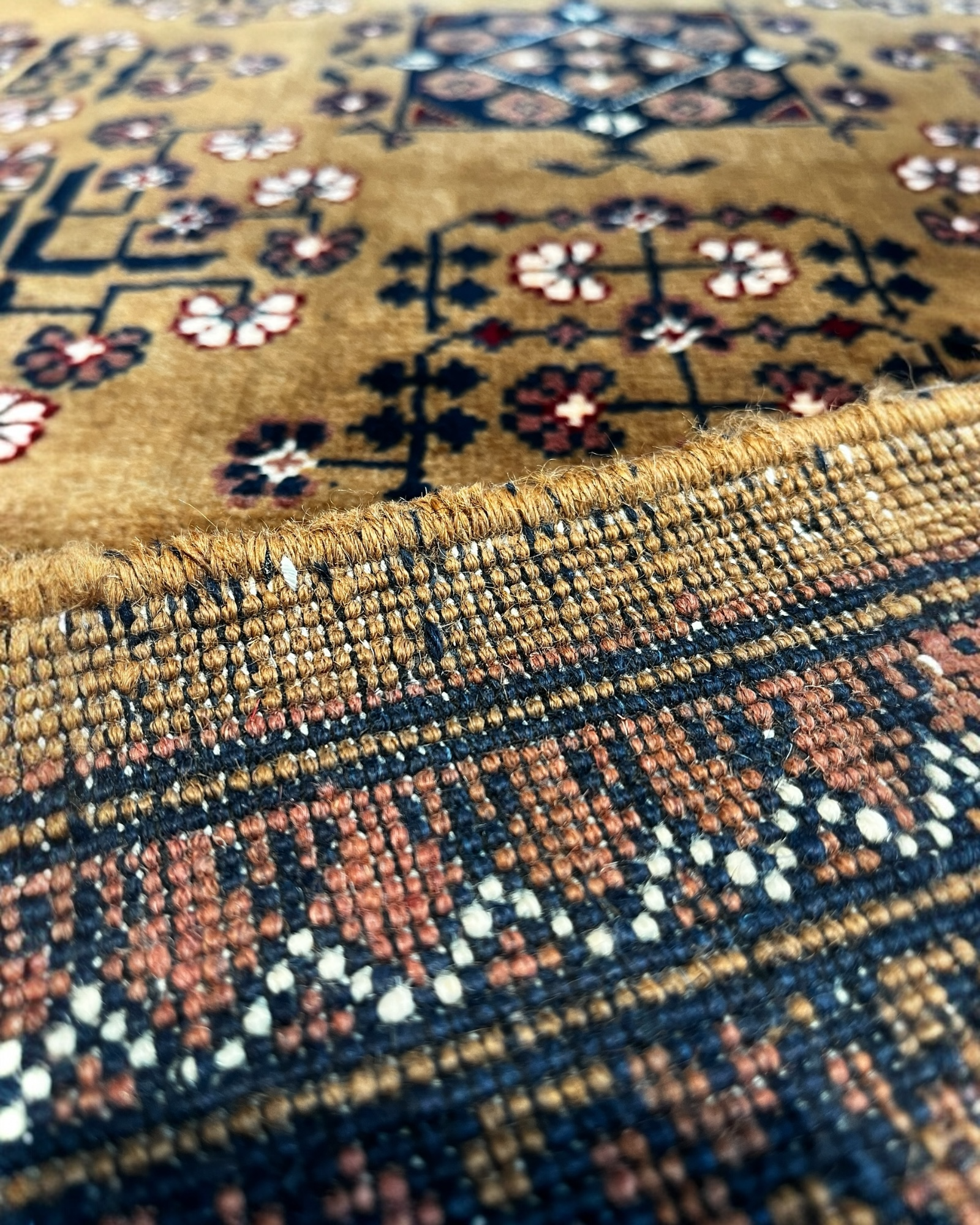 195cm x 150cm Golden Copper Andkhoy Rug