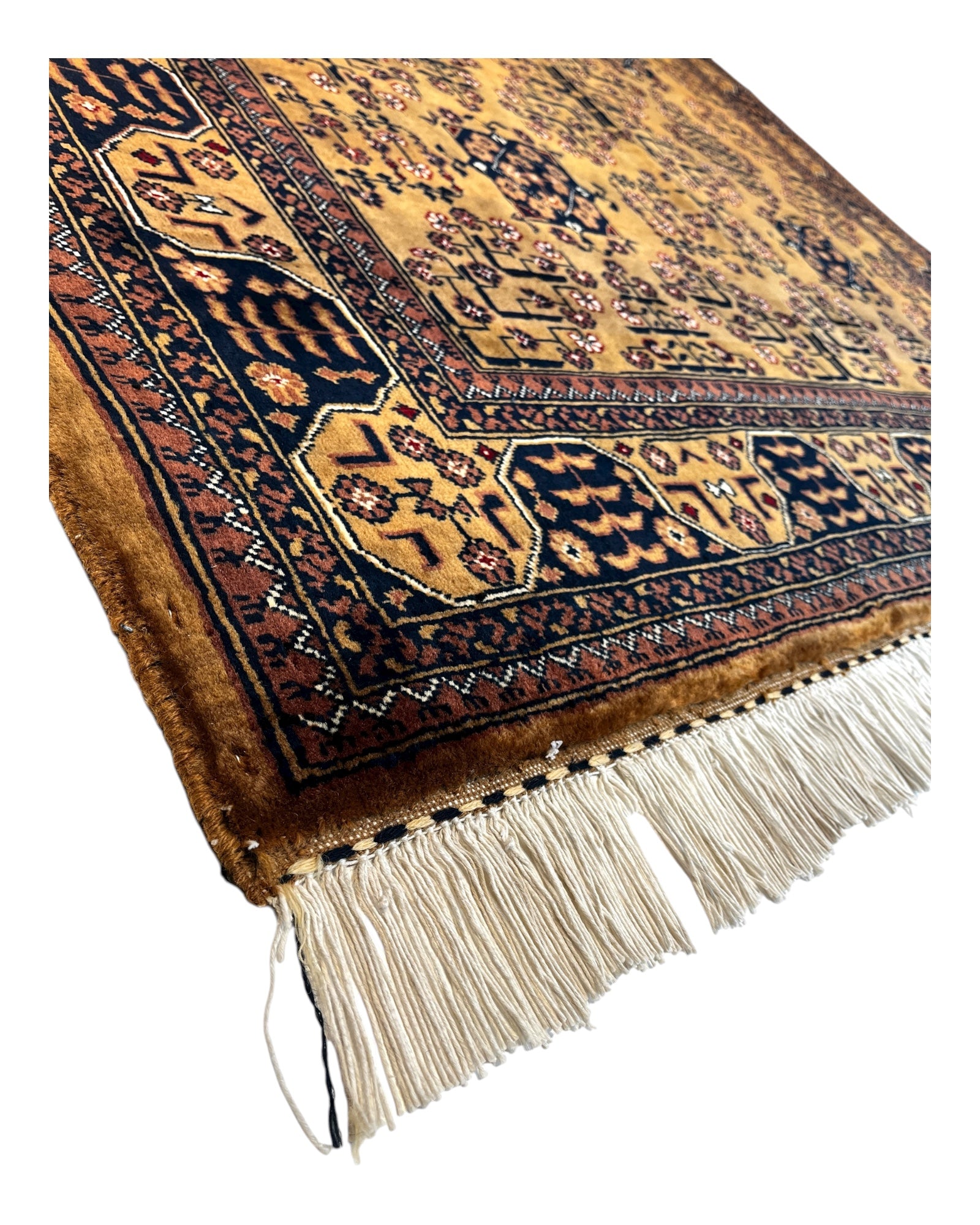 195cm x 150cm Golden Copper Andkhoy Rug