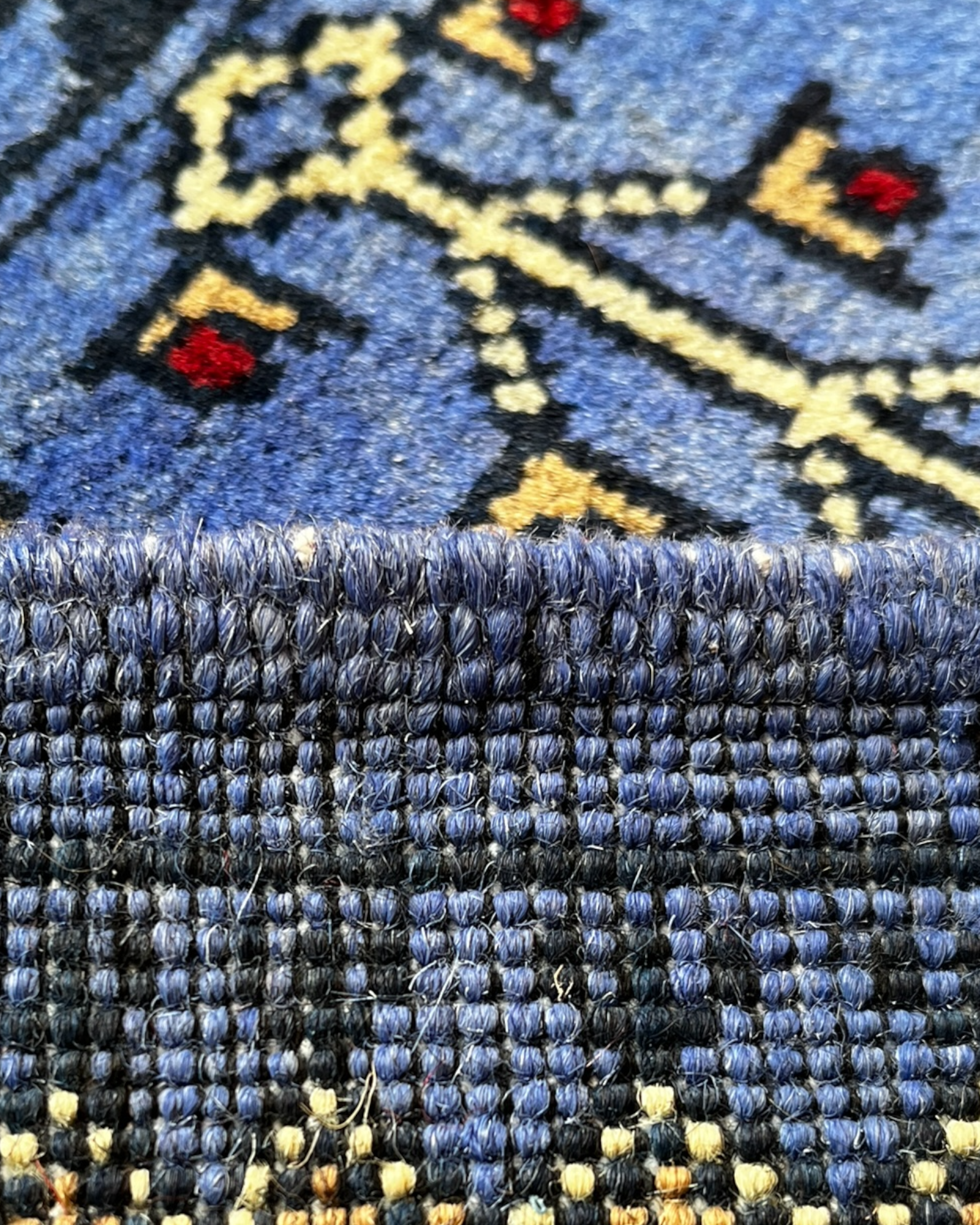 200cm x 150cm Blue & Copper Andkhoy Rug