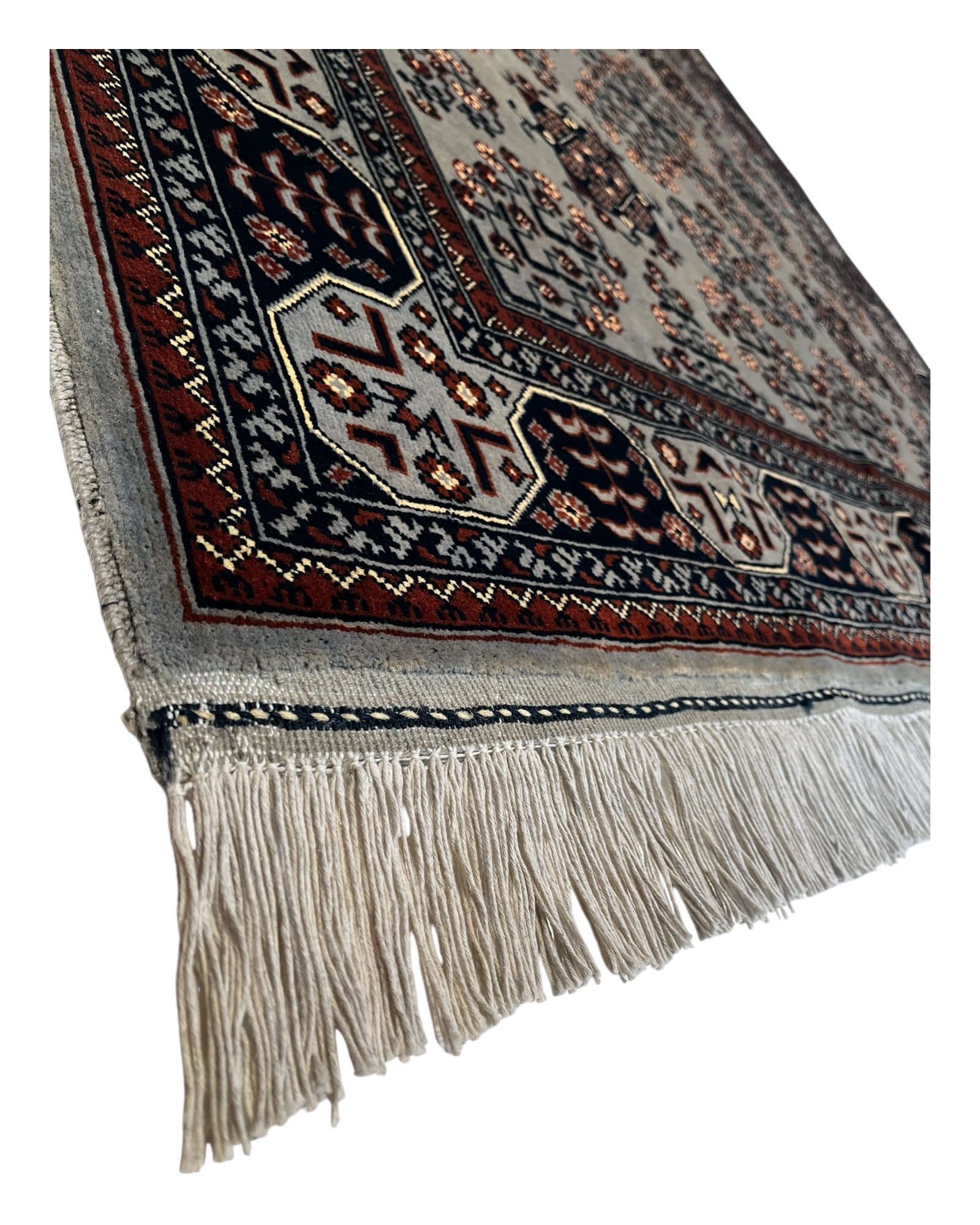 202cm x 150cm Grey & Bronze Andkhoy Rug