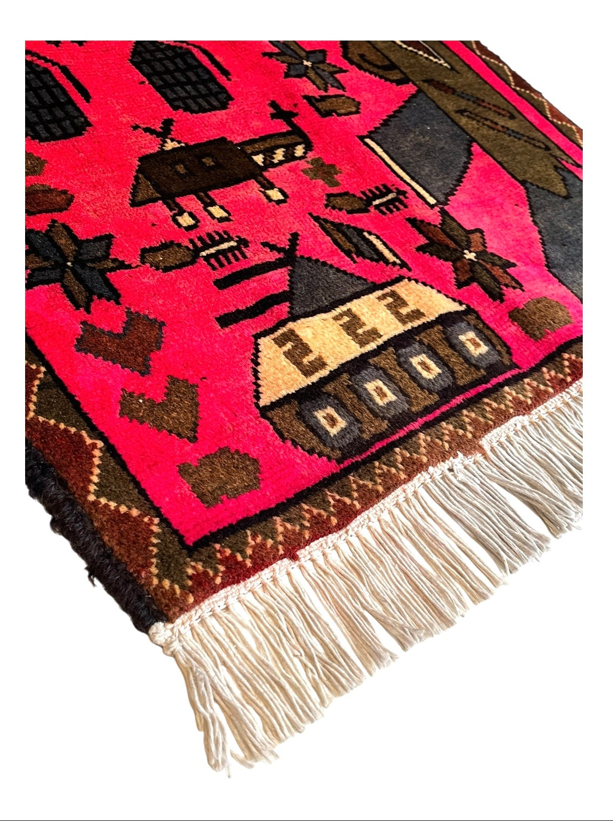 80cm x 60cm Hot Pink War Rug