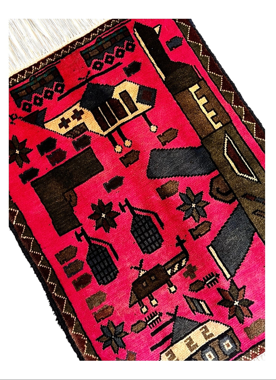 80cm x 60cm Hot Pink War Rug