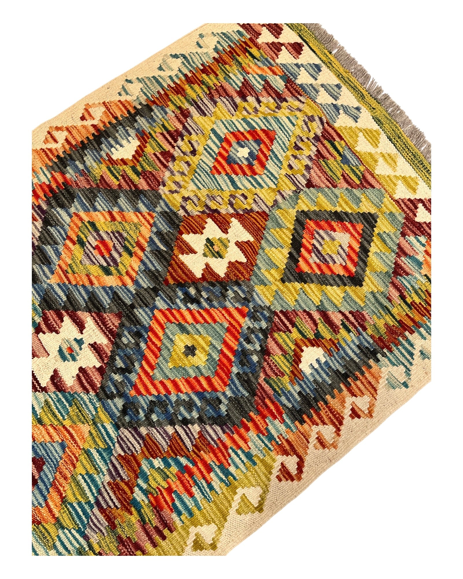 200cm x 83cm Multicoloured Maymana Kilim Runner