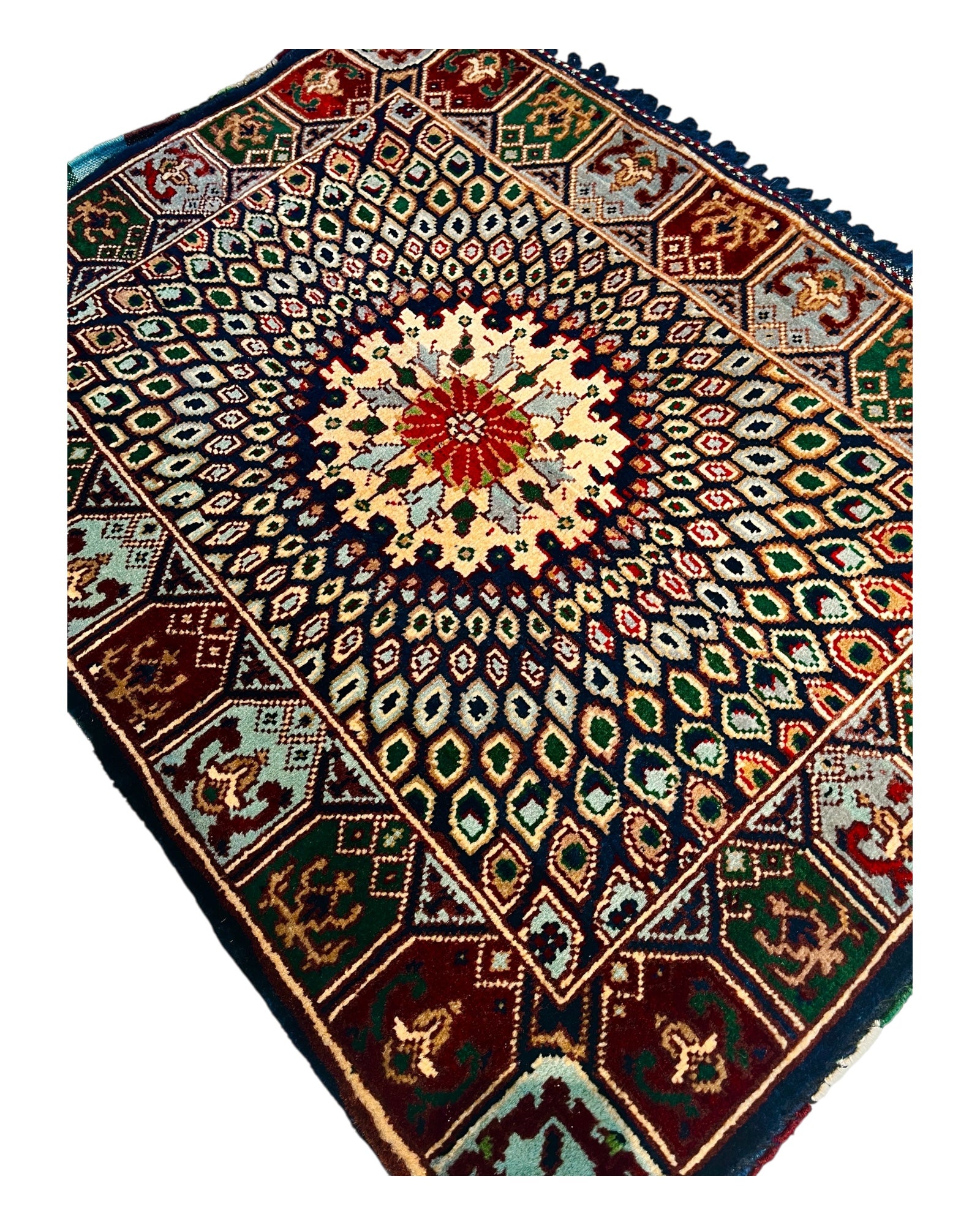 Burgundy & Turquoise Peacock Cushion Cover