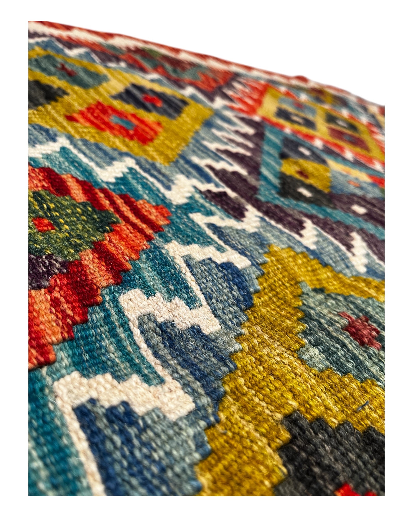 118cm x 81cm Orange Maymana Kilim