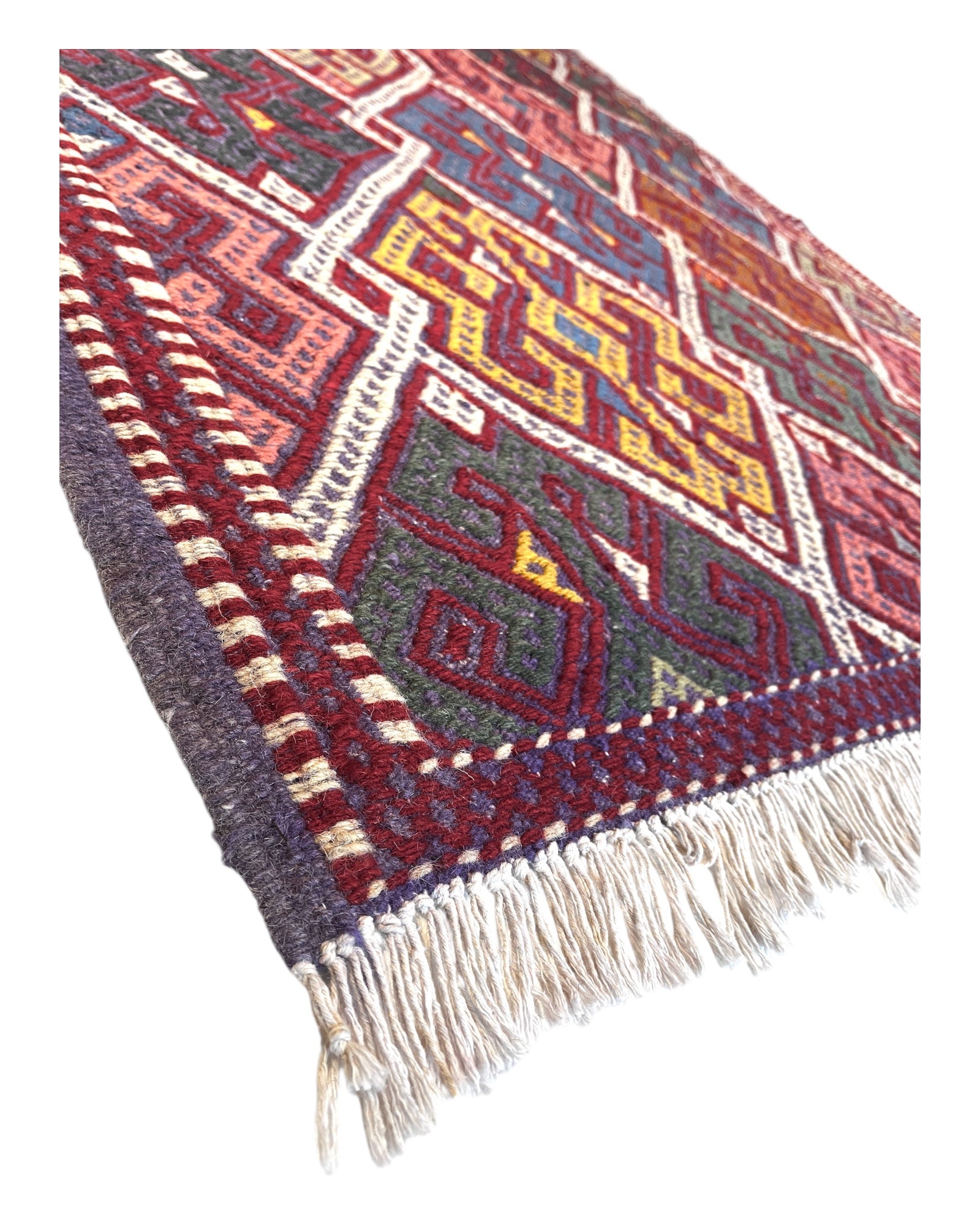 196cm x 157cm Pink Turkoman Kilim