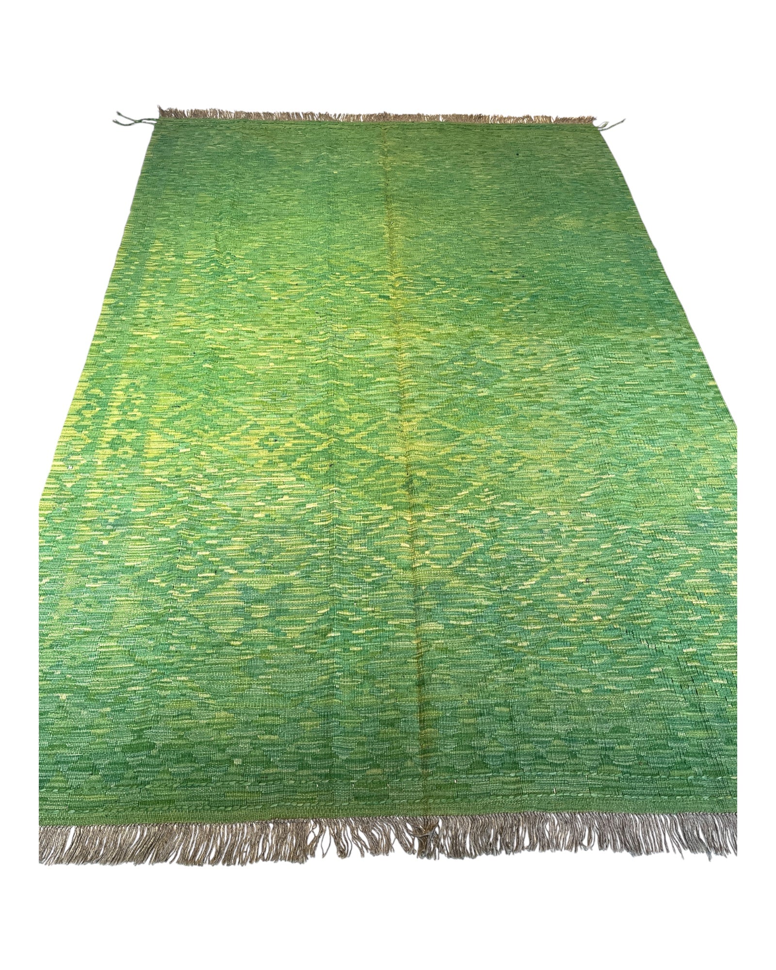 250cm x 170cm Shades of Green Maymana Kilim