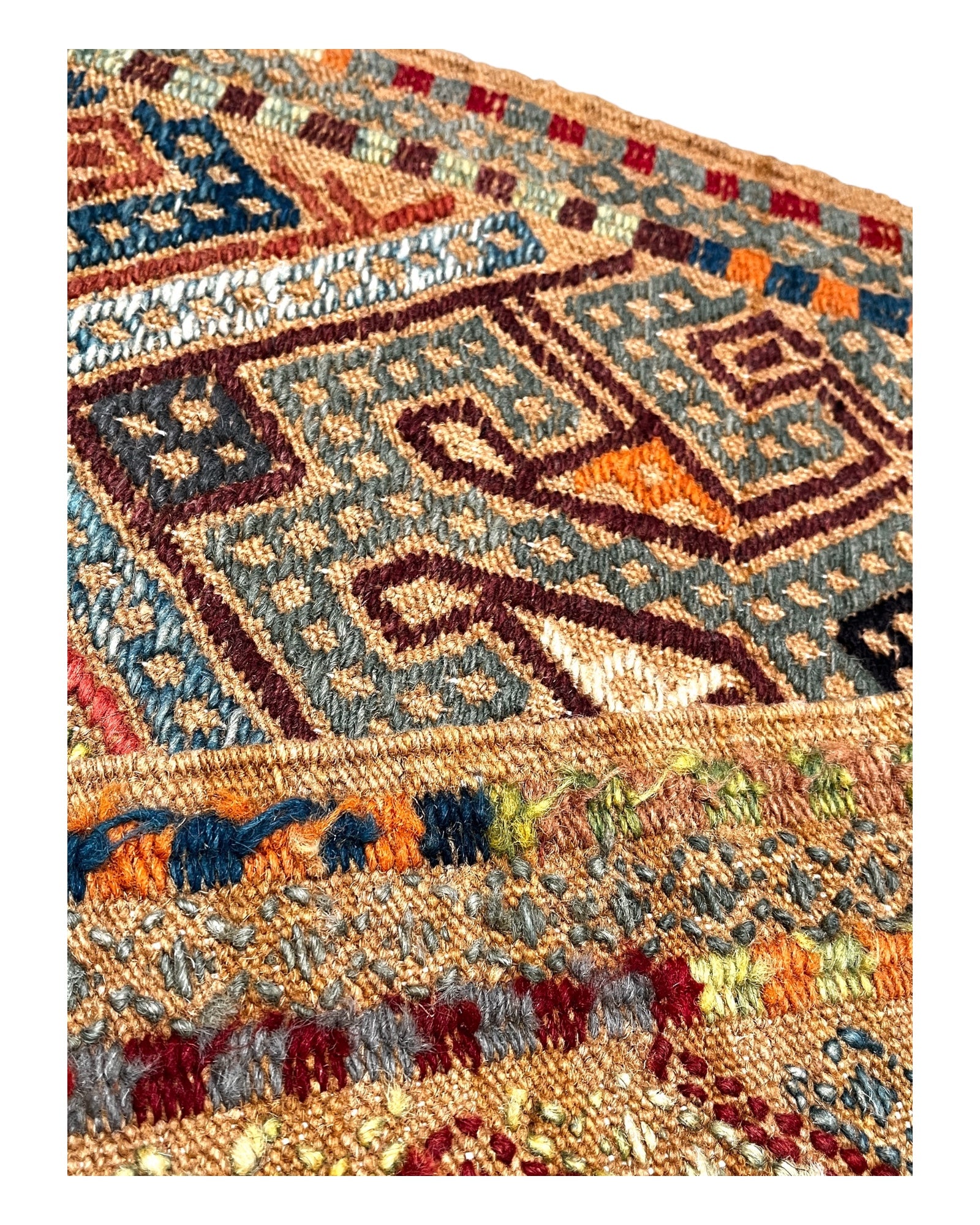 148cm x 100cm Mustard Turkoman Kilim