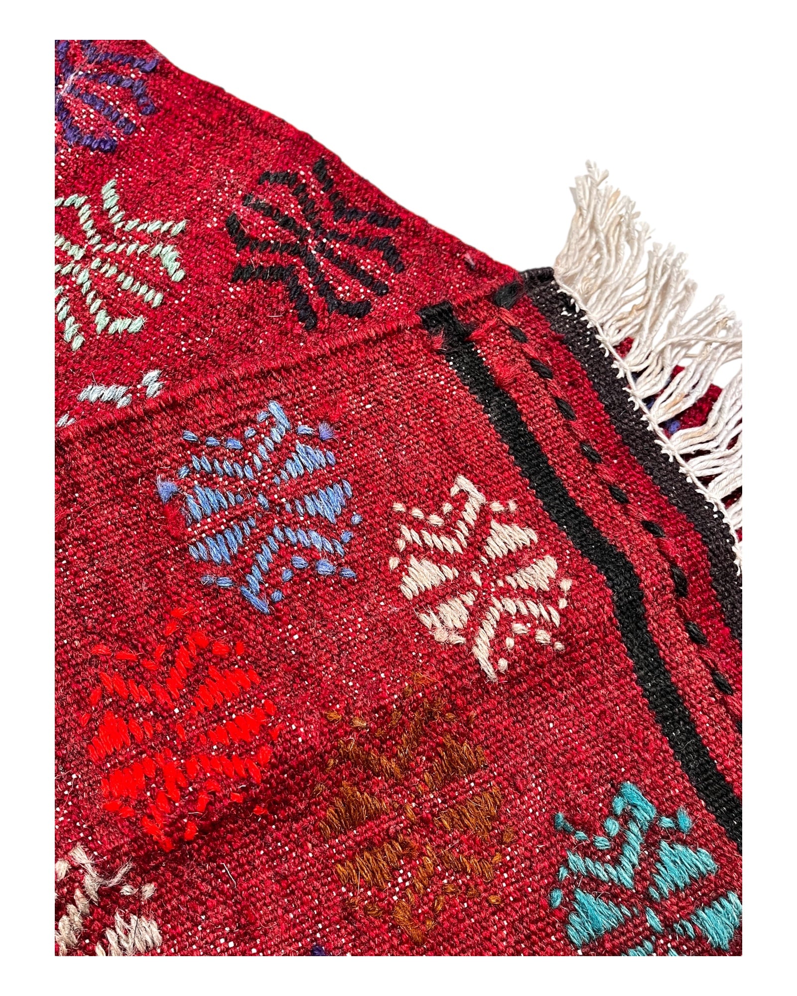 125cm x 80cm Pink & Burgundy Turkoman Kilim